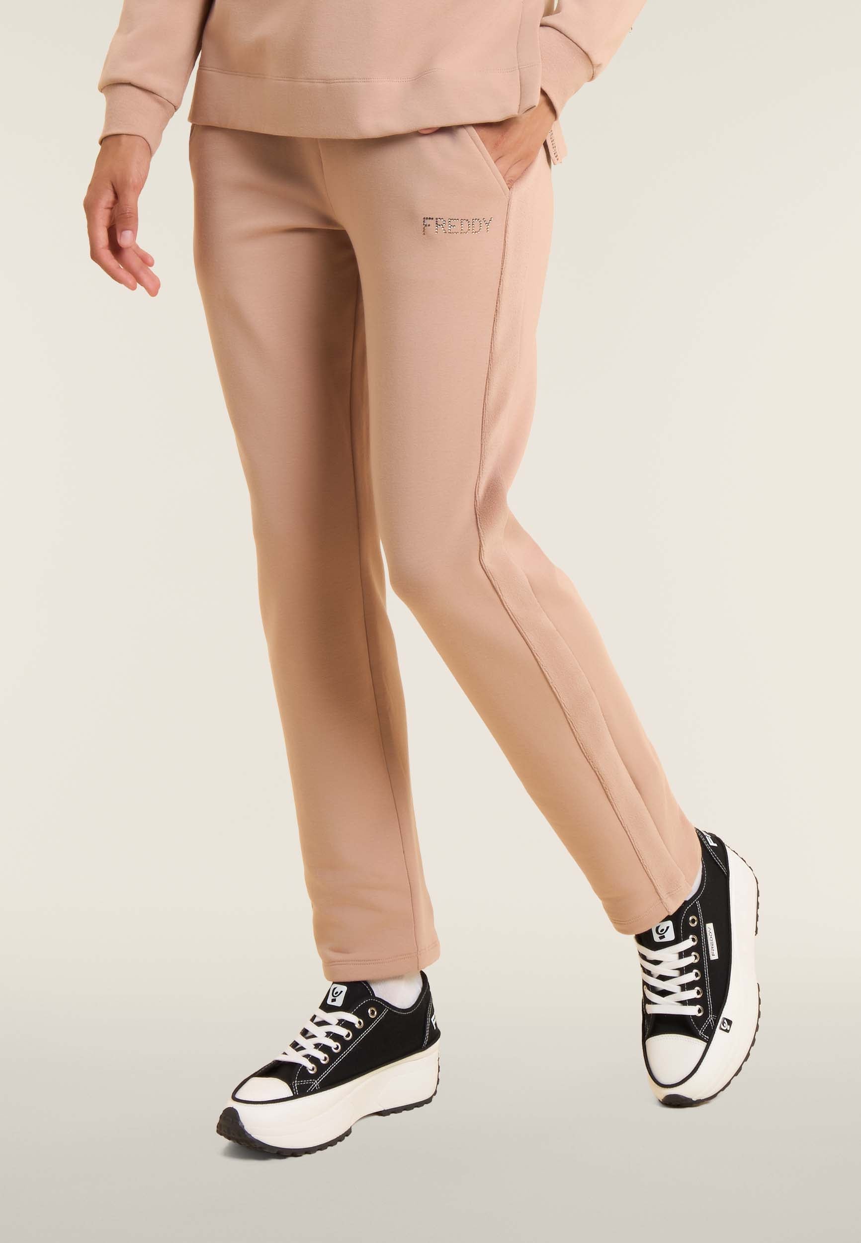 freddy-pantaloni-sportivi-donna-con-inserto-in-velluto image 1