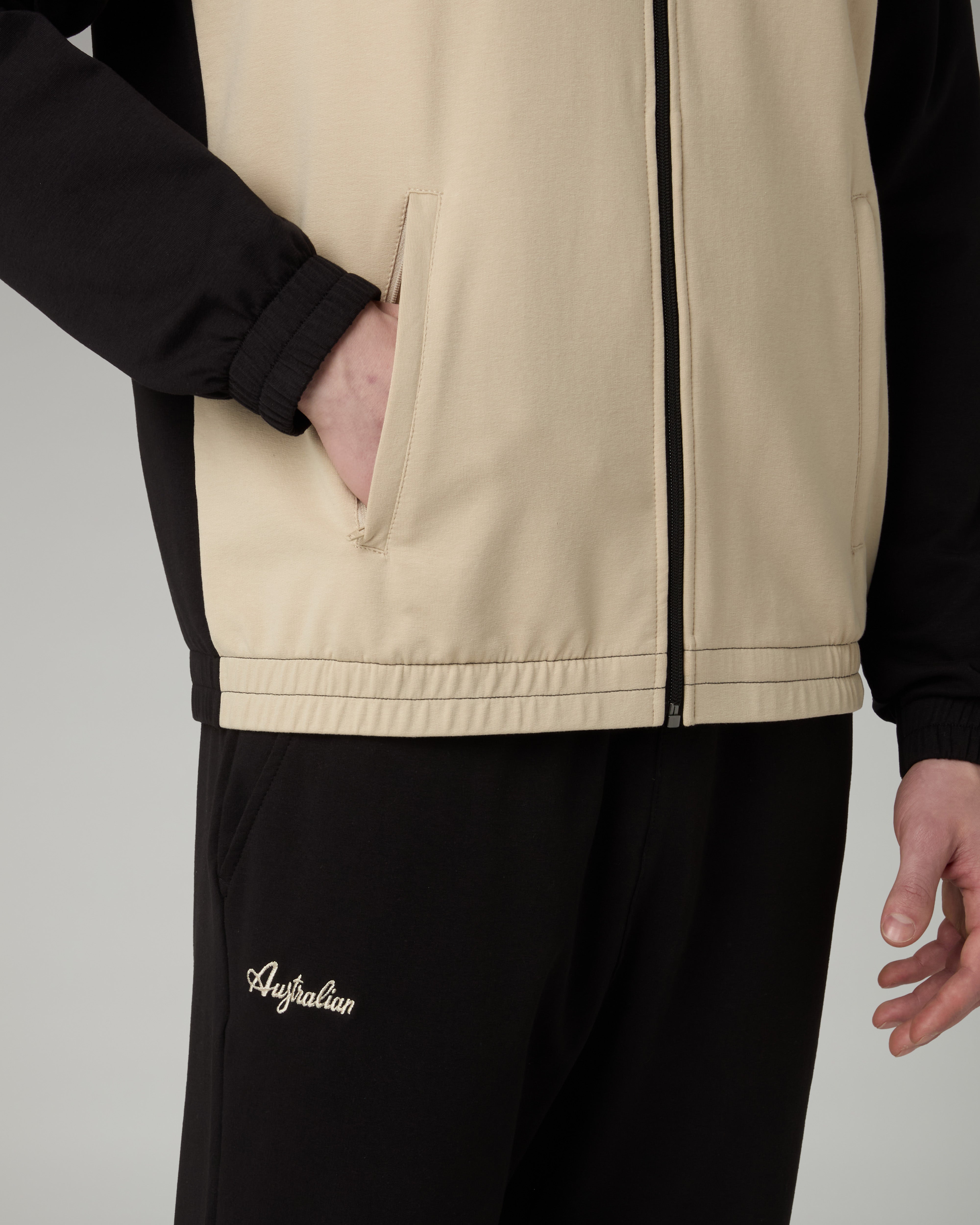 australian-heritage-tracksuit-tuta-completa-sabbia-full-zip-made-in-italy image 5