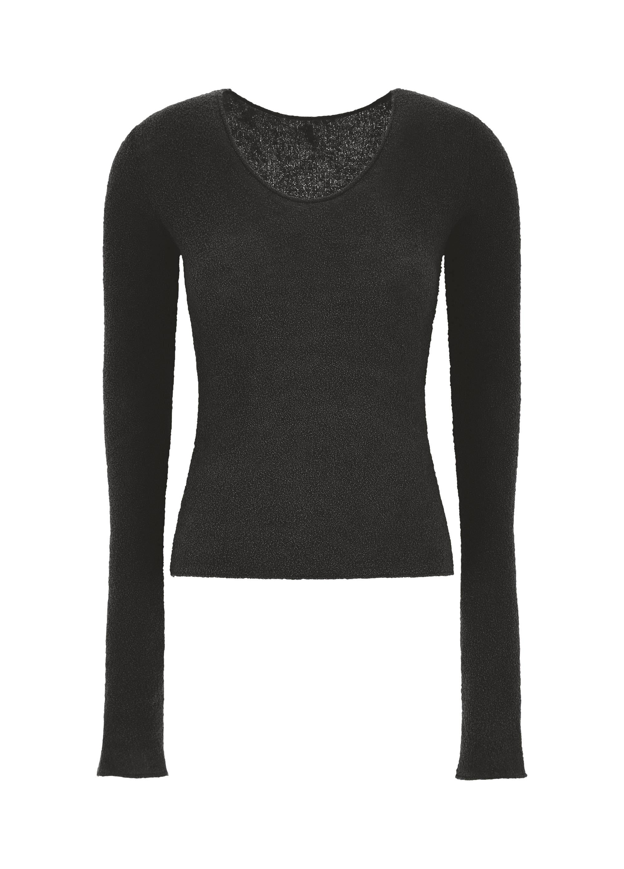 deha-maglia-boucle-nero-manica-lunga image 5
