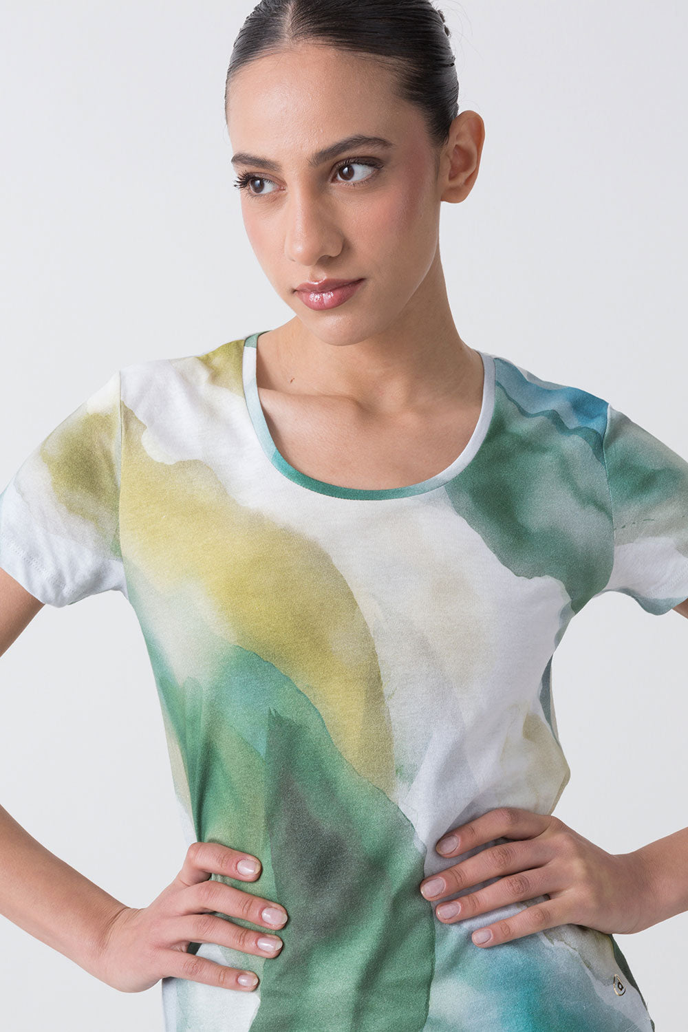 dimensione-danza-city-t-shirt-donna-slim-fit-con-stampa-all-over-marmorizzata image 4