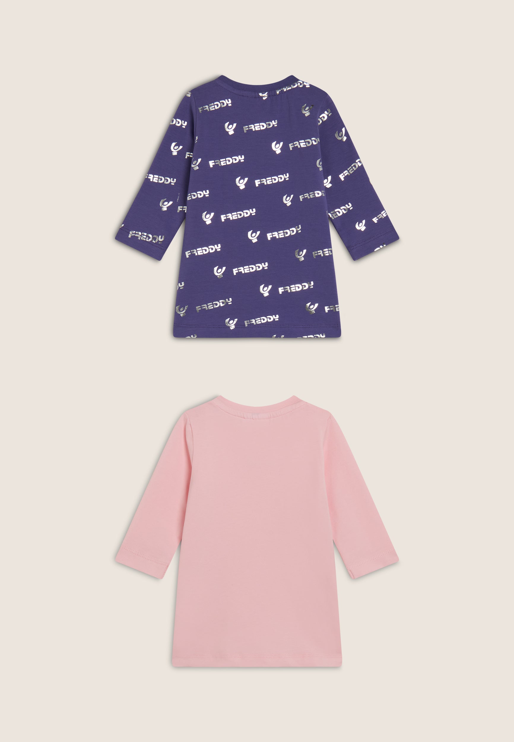 freddy-set-neonata-2-vestitini-in-cotone-elasticizzato image 2