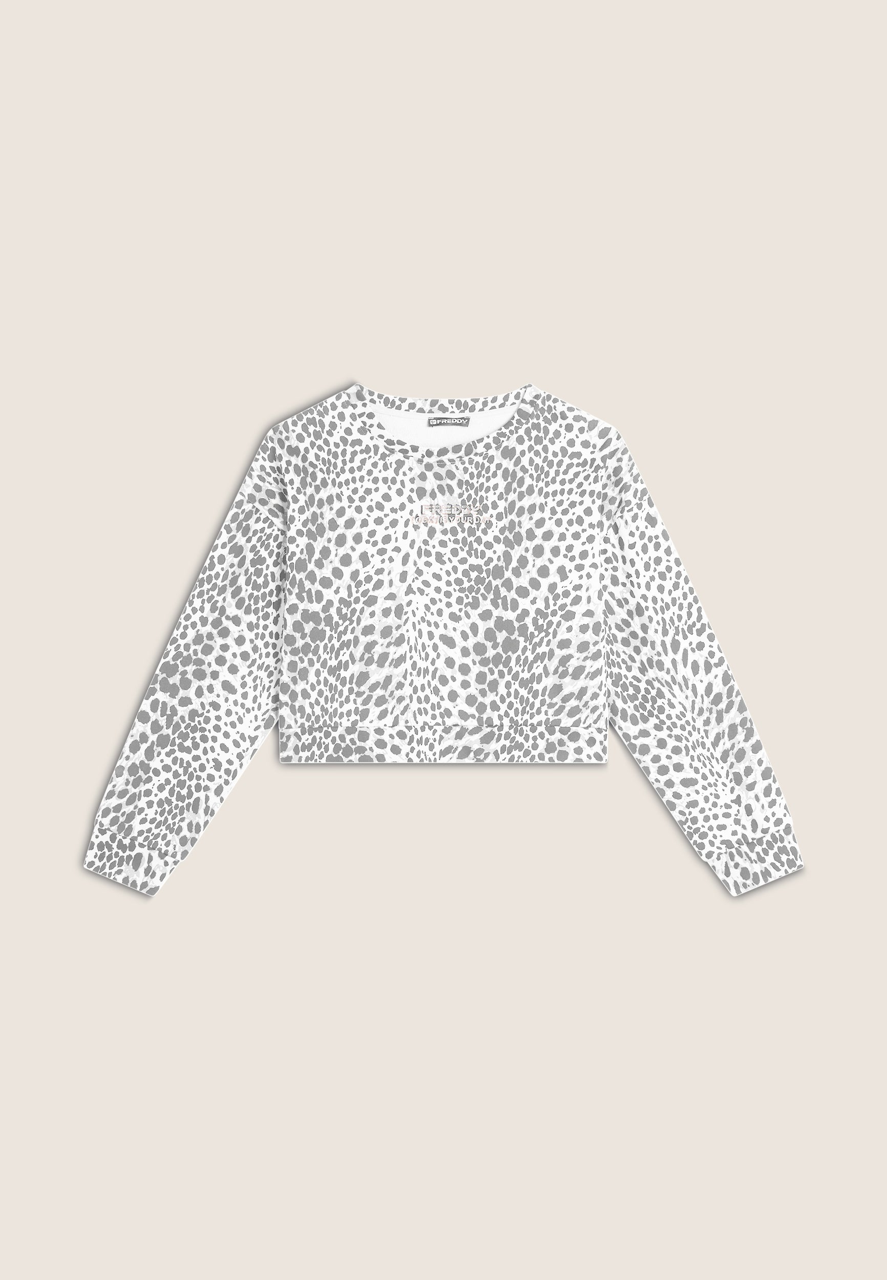 freddy-felpa-cropped-comfort-fit-animalier-donna image 8