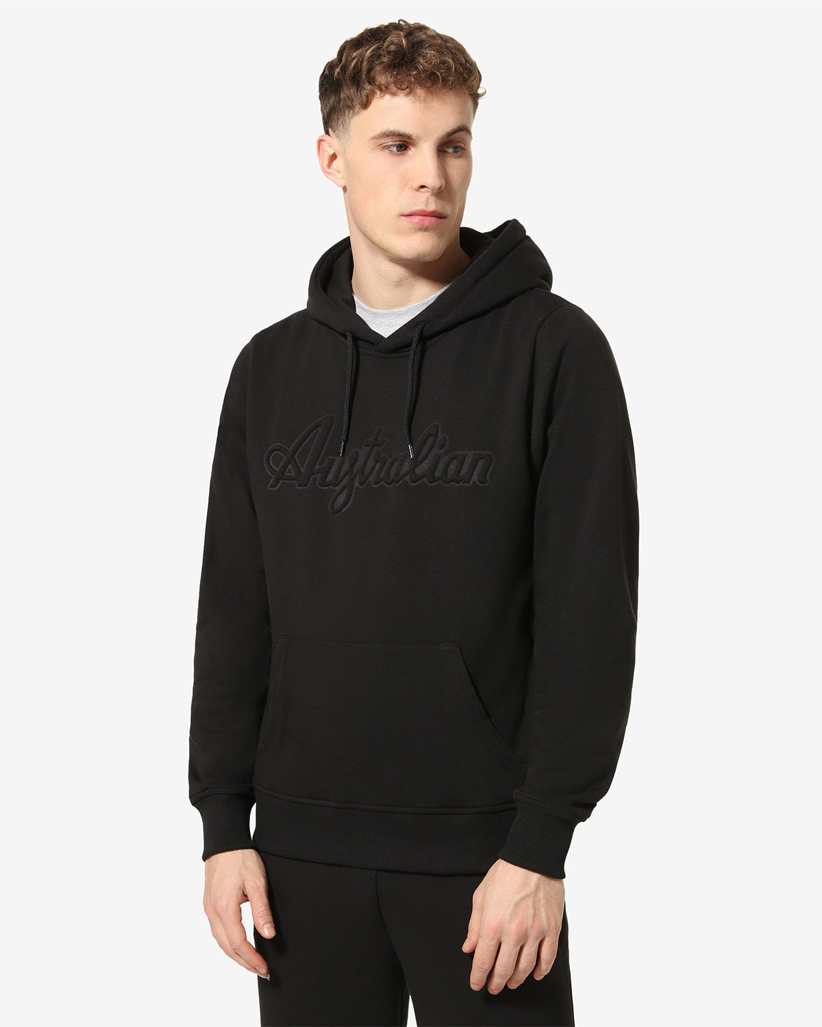 australian-3d-logo-hoodie-felpa-con-cappuccio-nero image 1