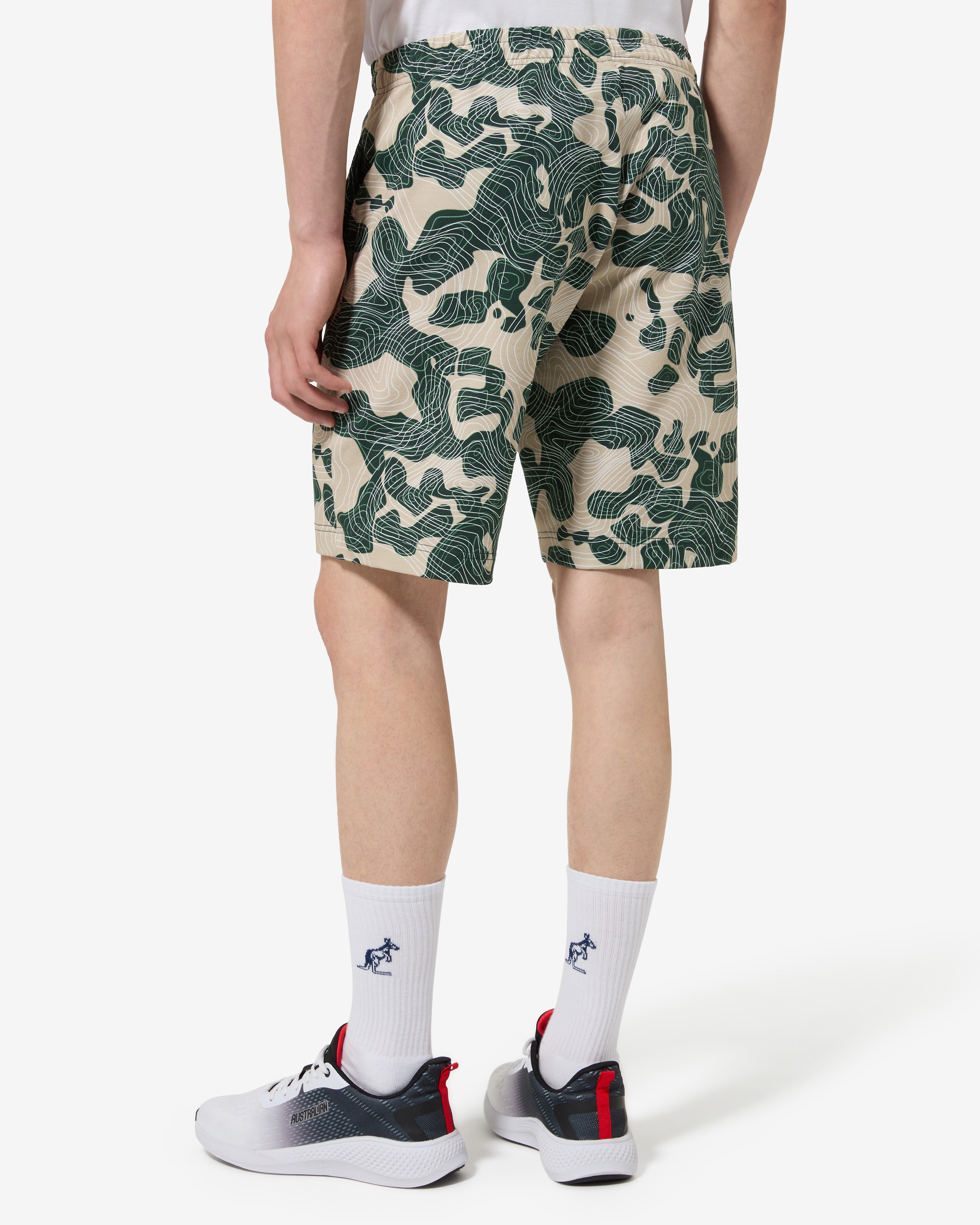 australian-camomaps-short-in-felpa-elasticizzata-con-stampa-made-in-italy image 3