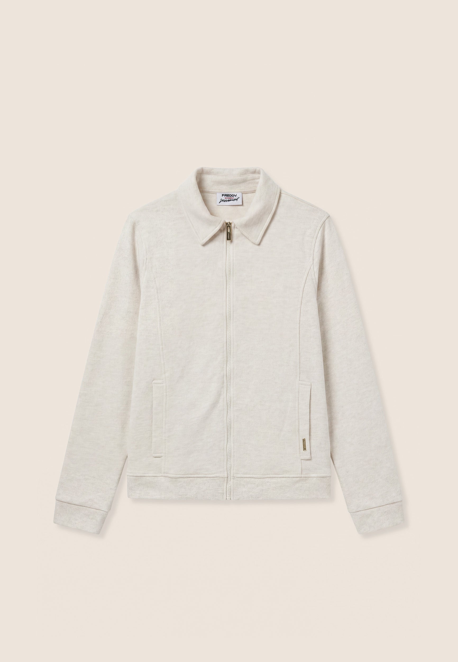 freddy-felpa-donna-full-zip-collo-camicia-effetto-tricot image 8