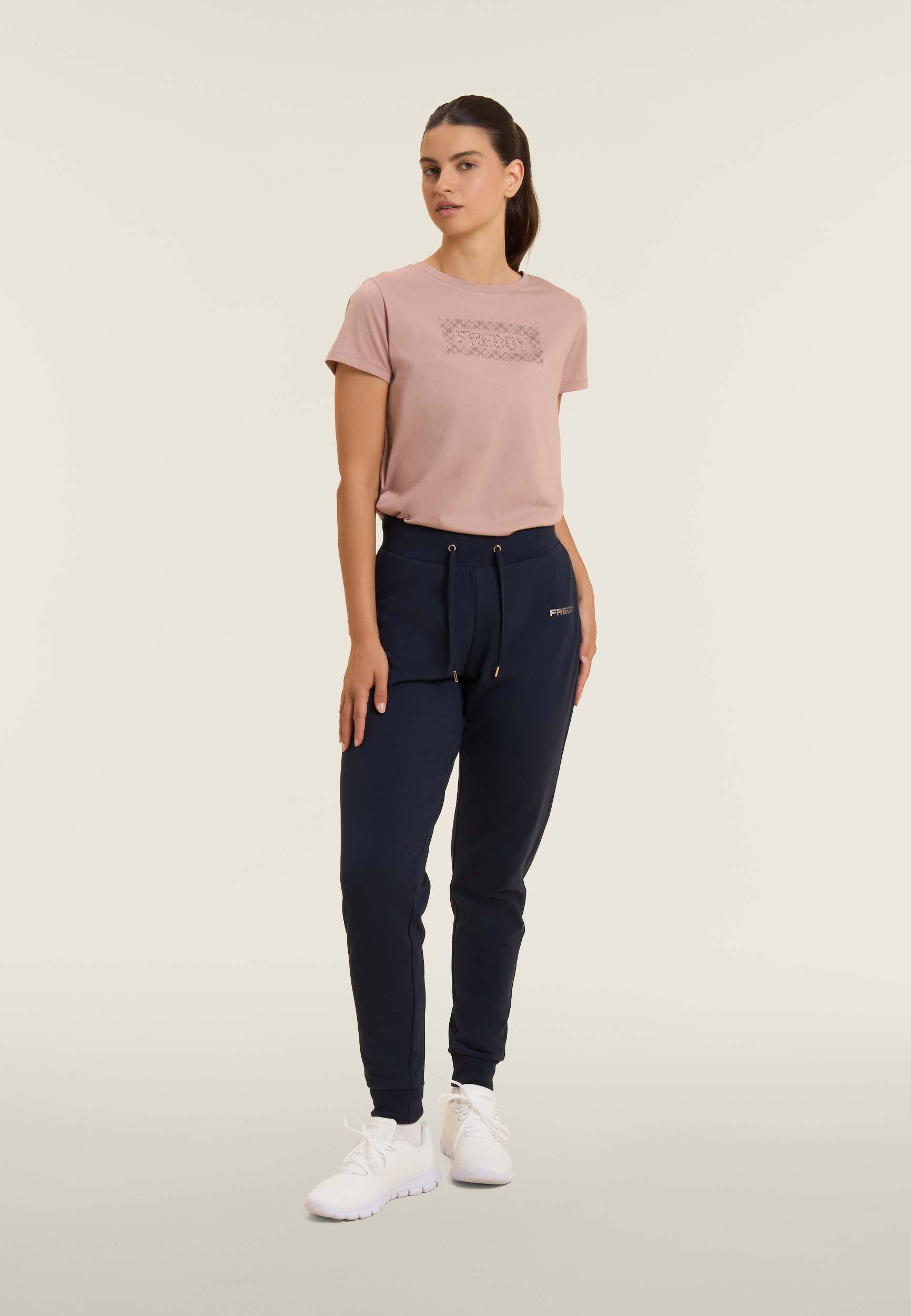 freddy-pantaloni-regular-fit-felpa-garzata-con-polsino-e-coulisse image 2