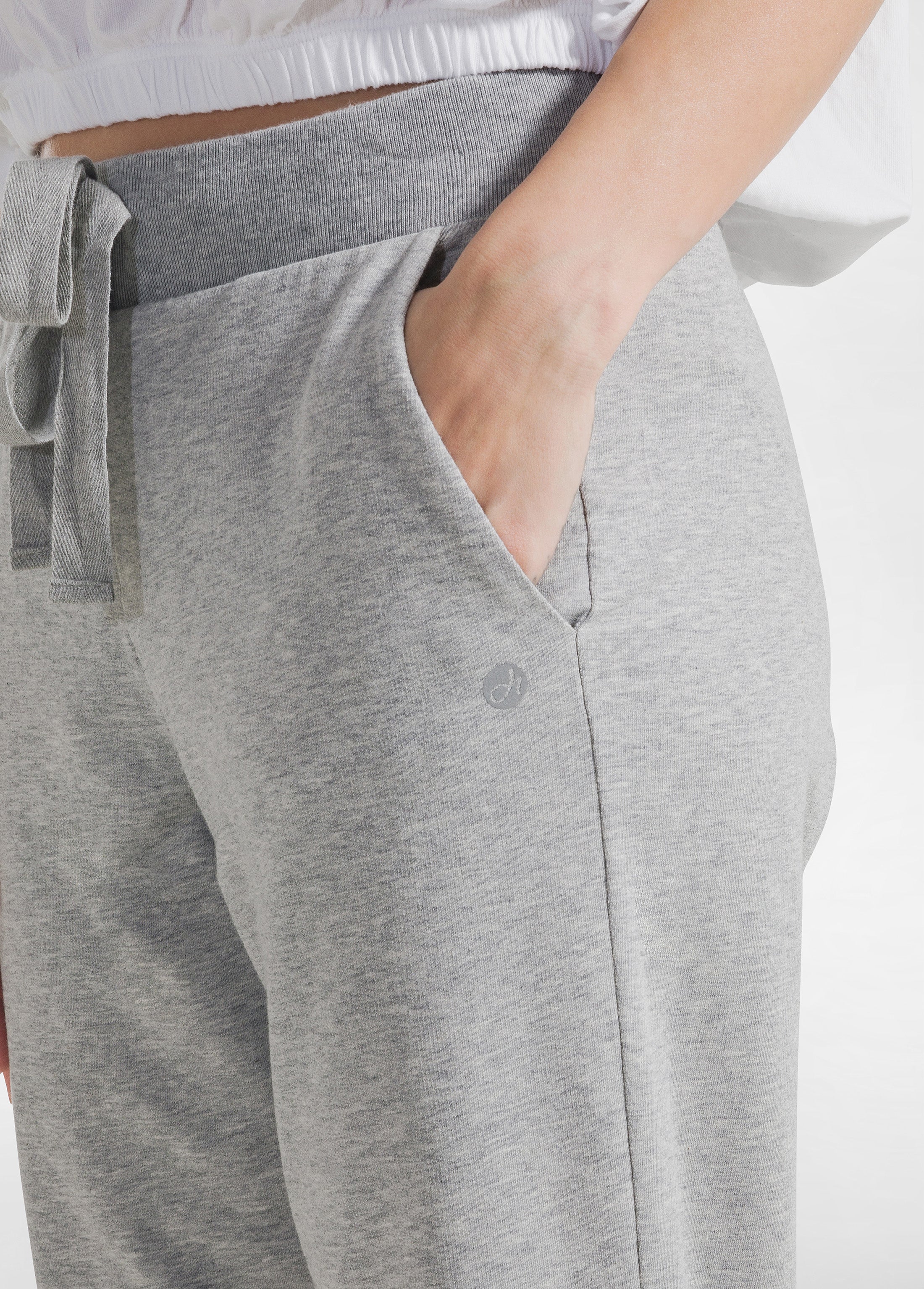 deha-jogger-con-polsino-in-felpa-leggera-grigio image 4