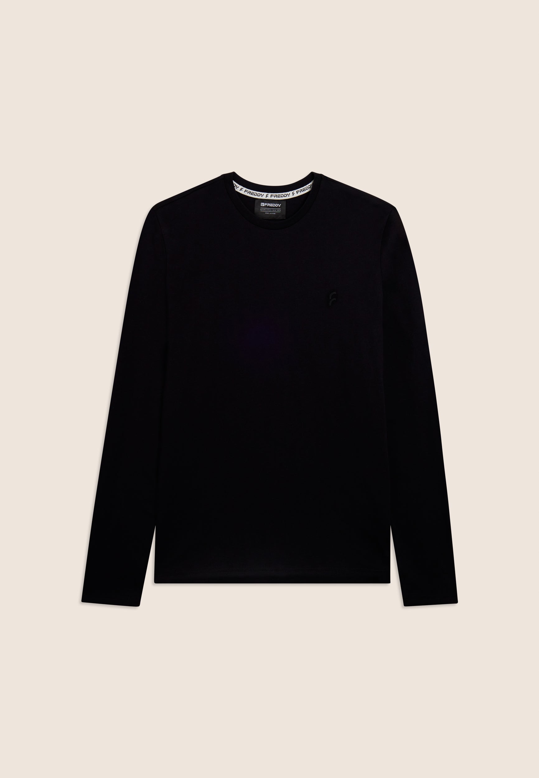 freddy-t-shirt-manica-lunga-in-cotone-con-logo-ricamato image 1