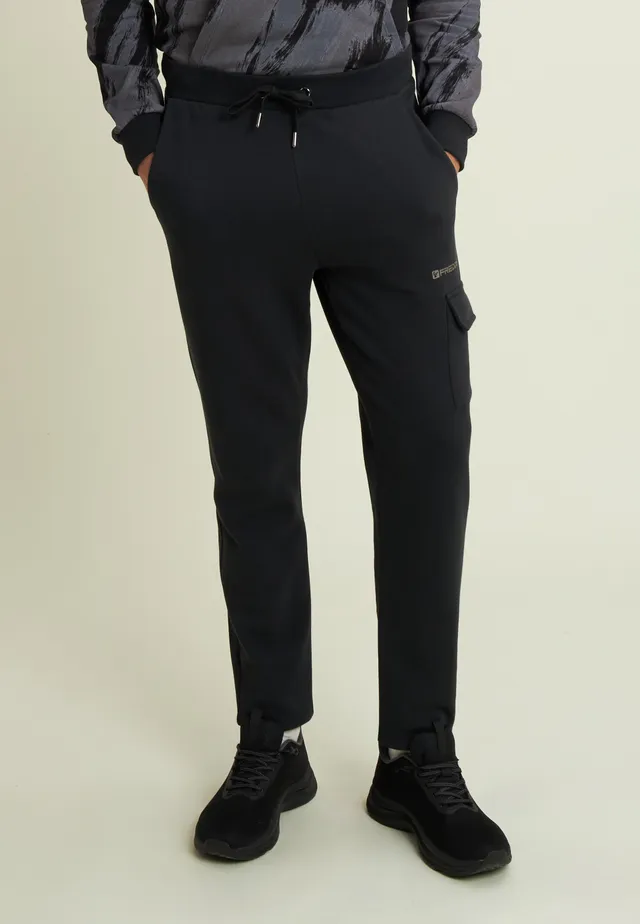 freddy-pantaloni-jogger-uomo-felpa-cotone-tasca-cargo-polsino image 1