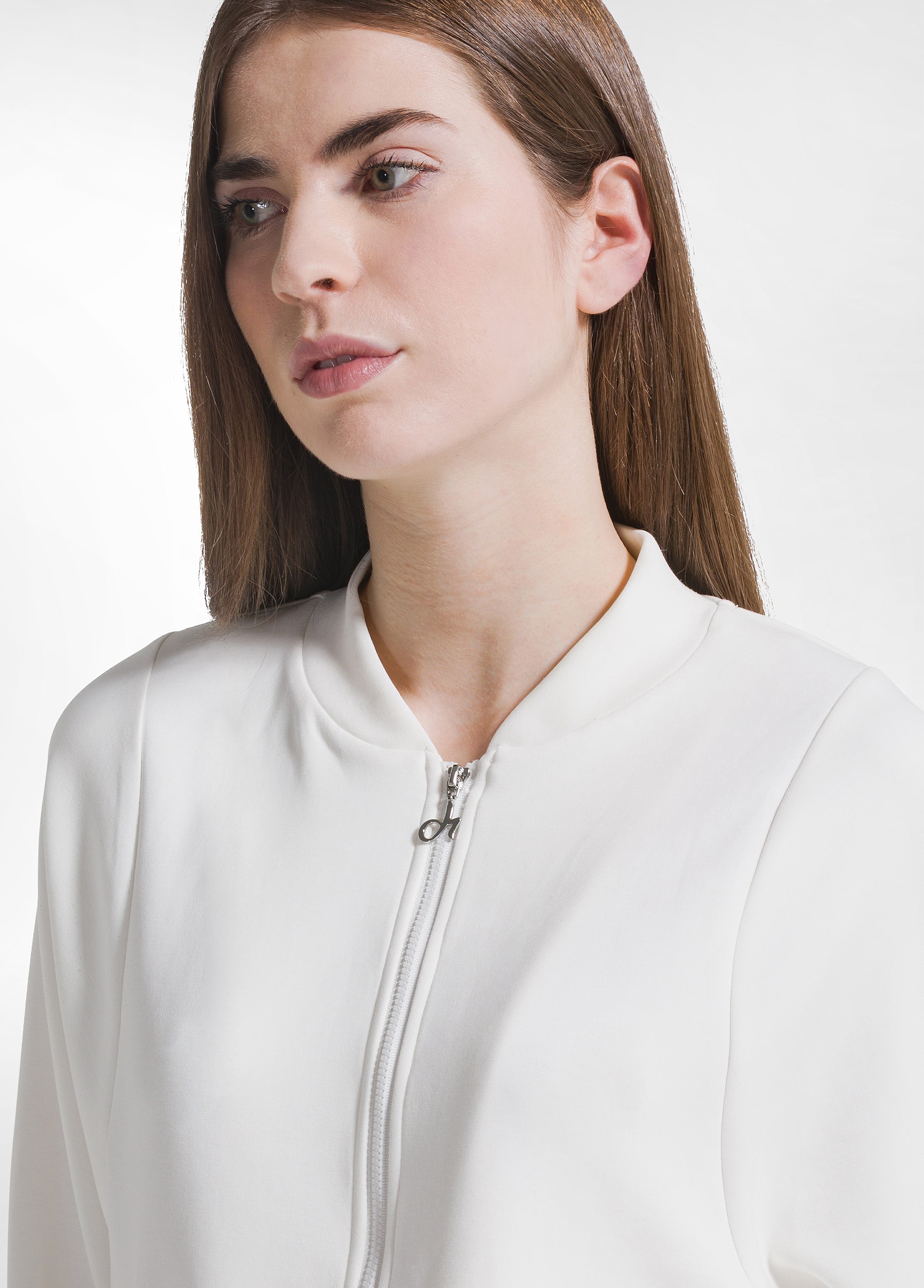 deha-bomber-full-zip-in-modal-soft-touch-bianco image 3