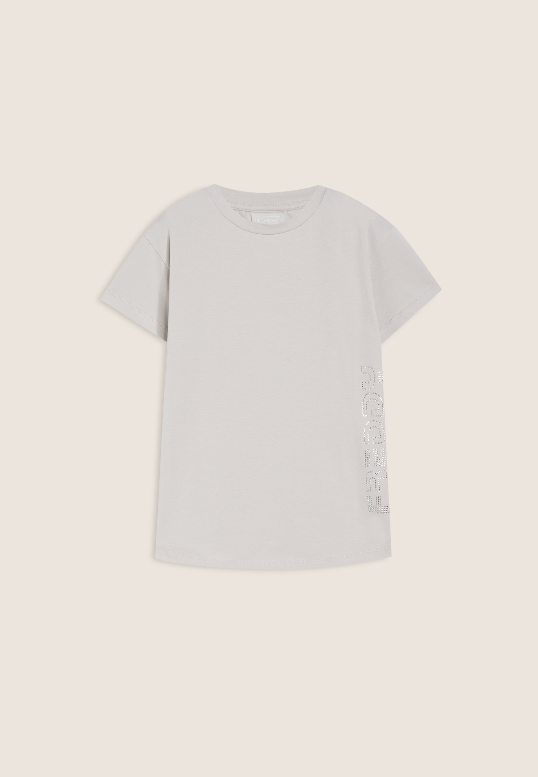 freddy-t-shirt-bambina-regular-fit-con-logo-freddy-in-strass image 1