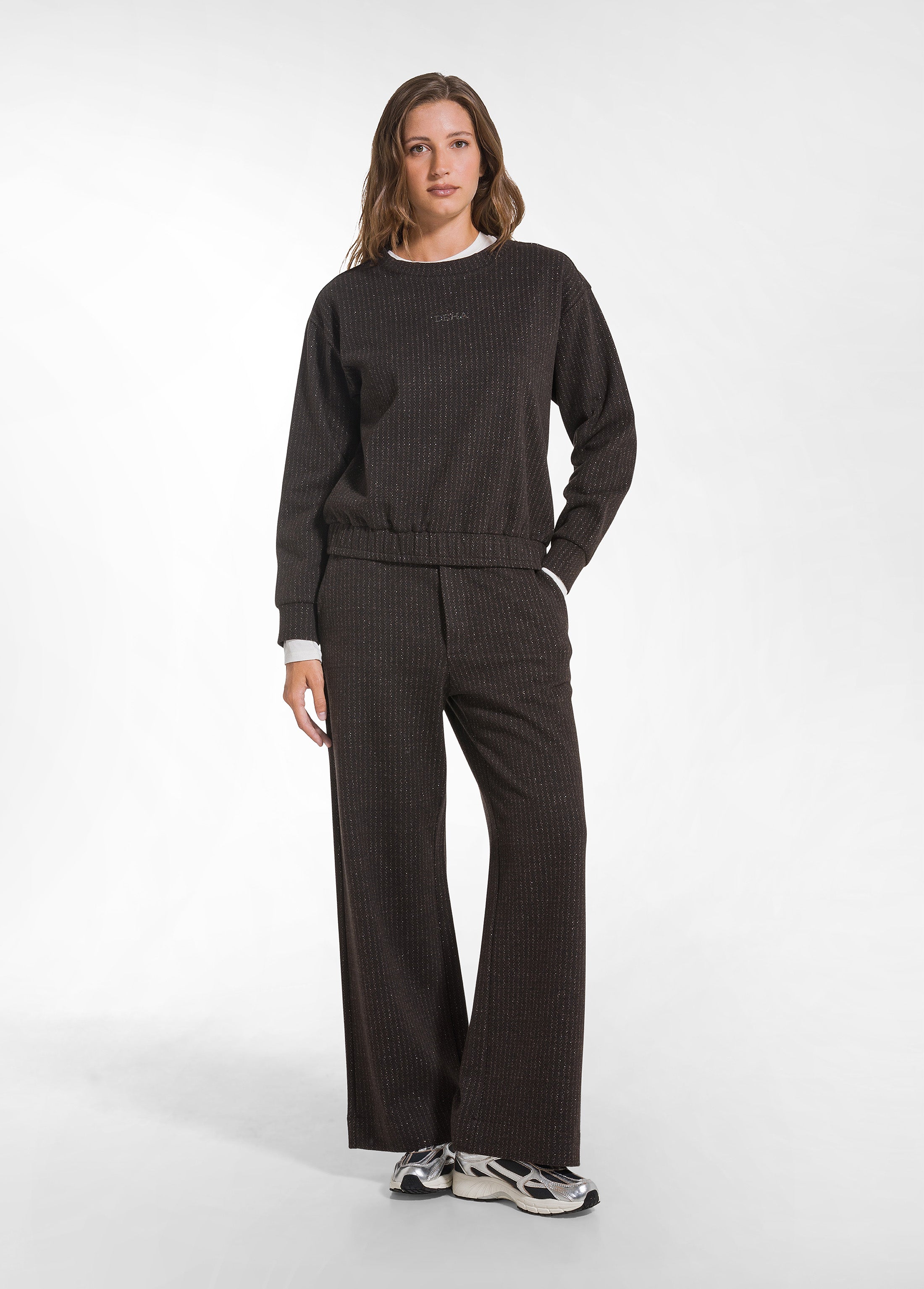 deha-d52562-felpa-girocollo-jacquard-e-lurex image 4