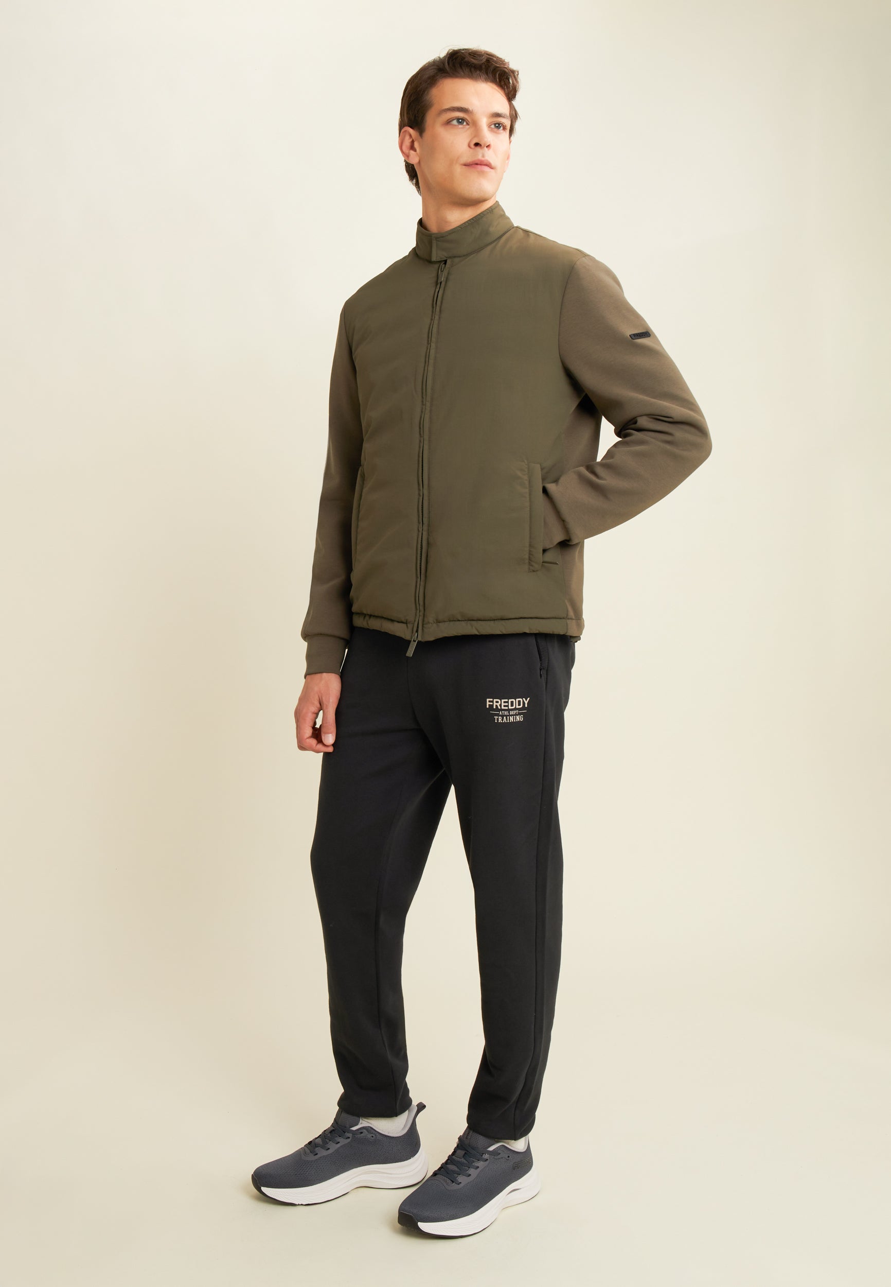 freddy-pantaloni-joggers-uomo-felpa-cotone-con-polsino image 2