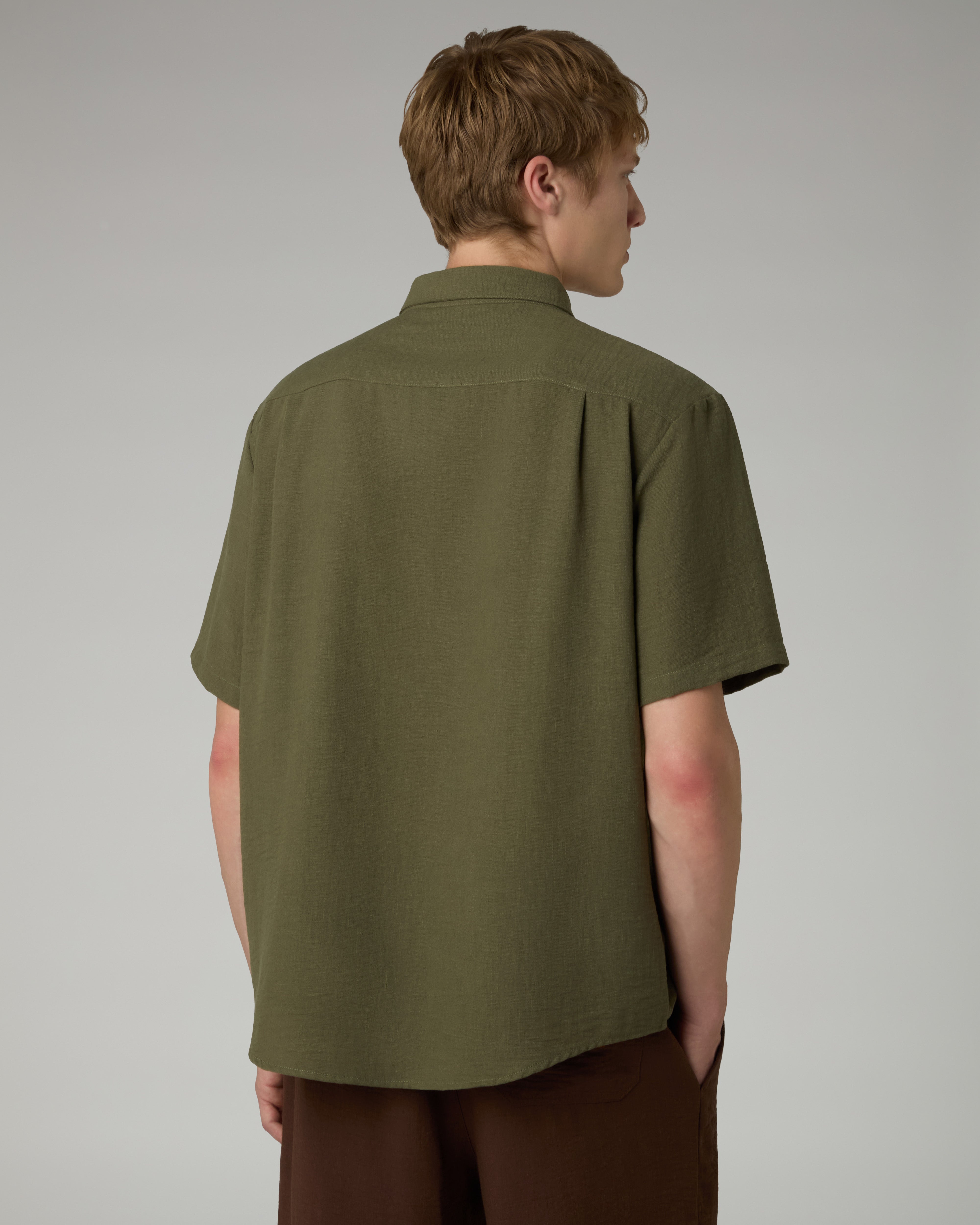 australian-doric-shirt-camicia-manica-corta-in-canvas image 3