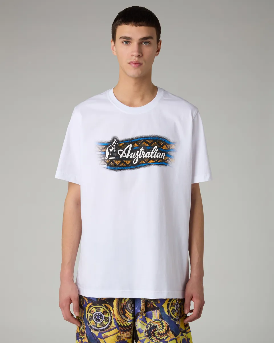 australian-mistero-cotton-t-shirt-t-shirt-bianca-stampa-serigrafica image 1