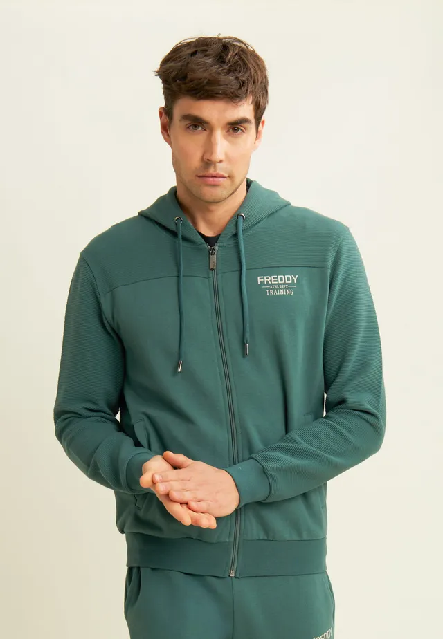 freddy-felpa-uomo-full-zip-cappuccio-camouflage-100-cotone image 1