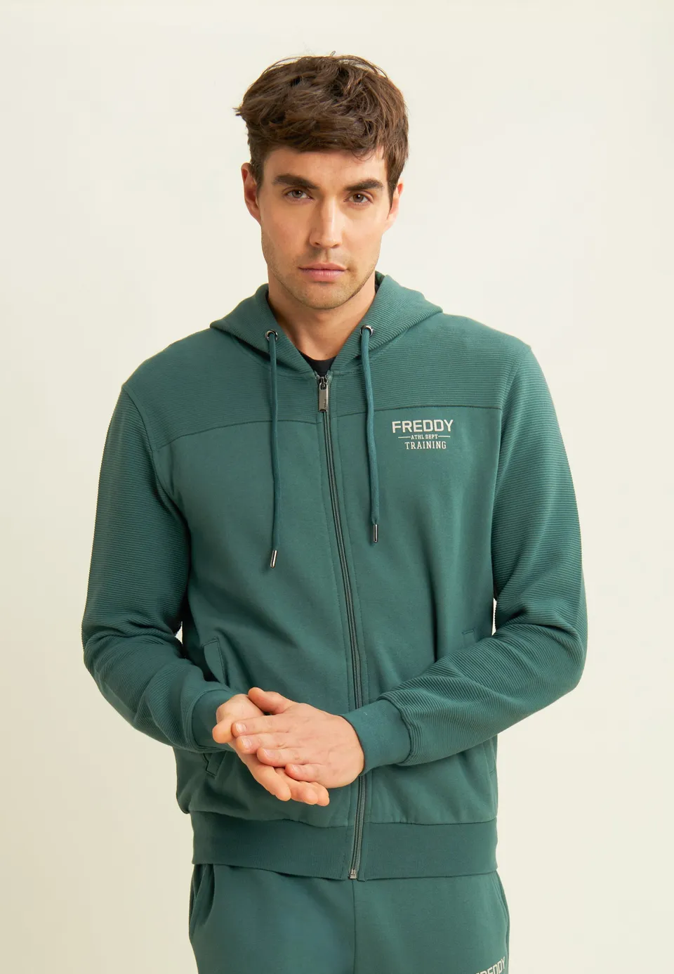 freddy-felpa-uomo-full-zip-cappuccio-camouflage-100-cotone image 1