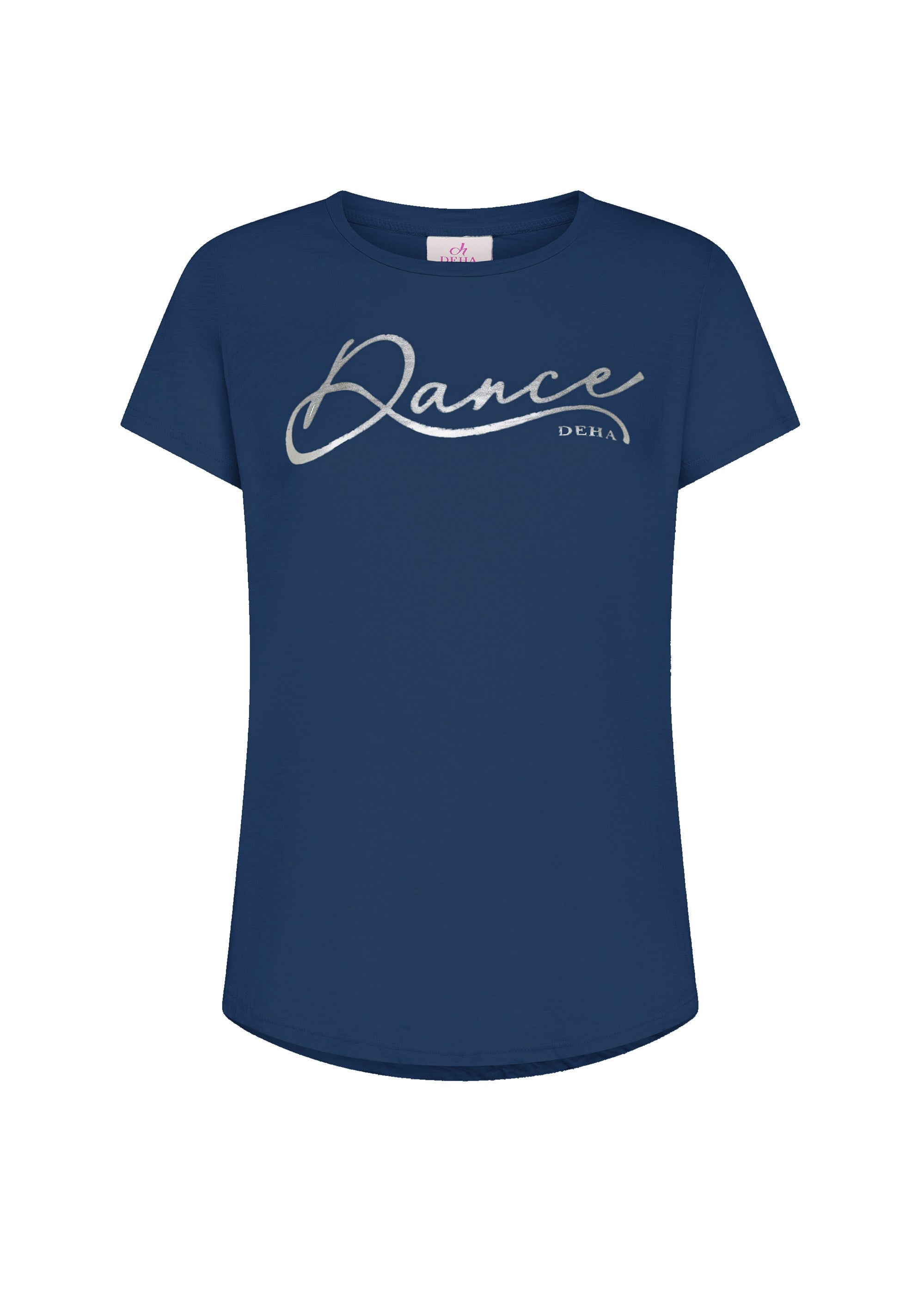 deha-t-shirt-con-stampa-in-cotone-flamm-blu image 1