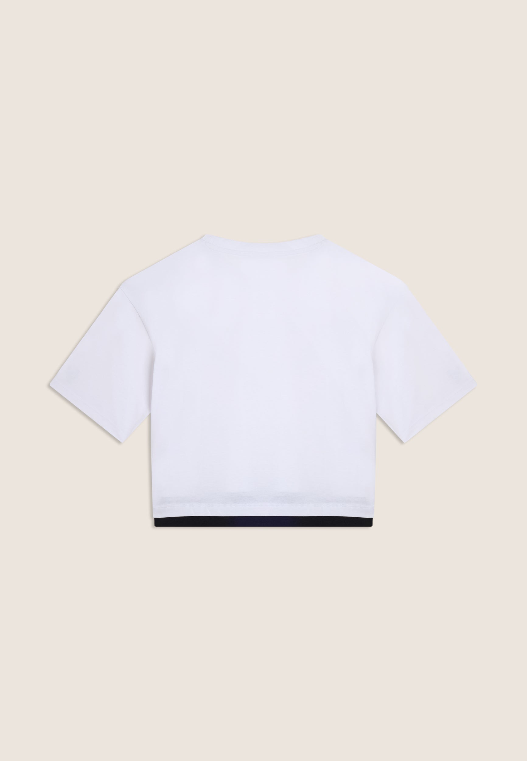 freddy-t-shirt-cropped-con-inserto-a-contrasto-e-logo-perlato image 8