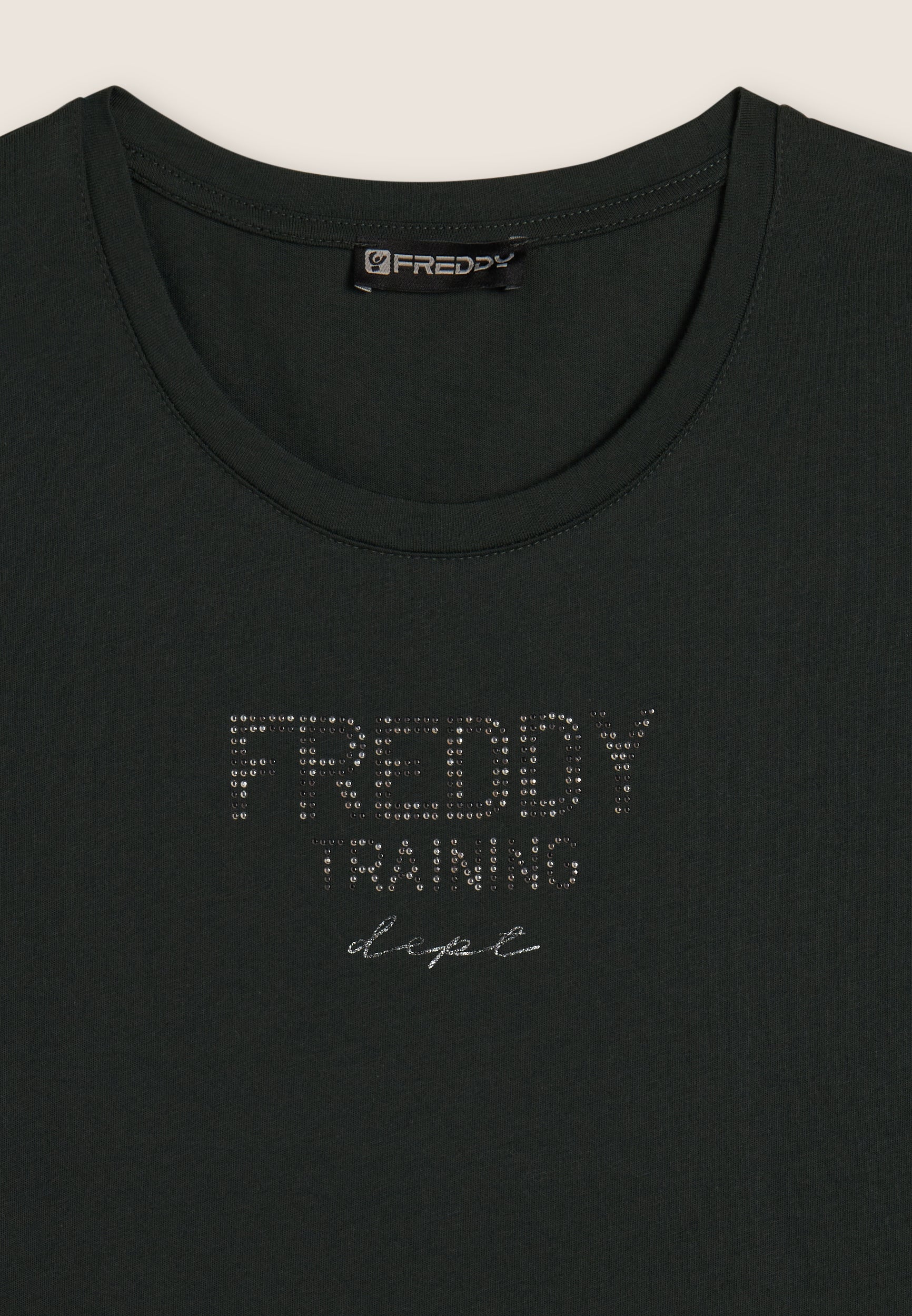 freddy-t-shirt-raglan-donna-maniche-lunghe-con-inserto-geometrico image 7