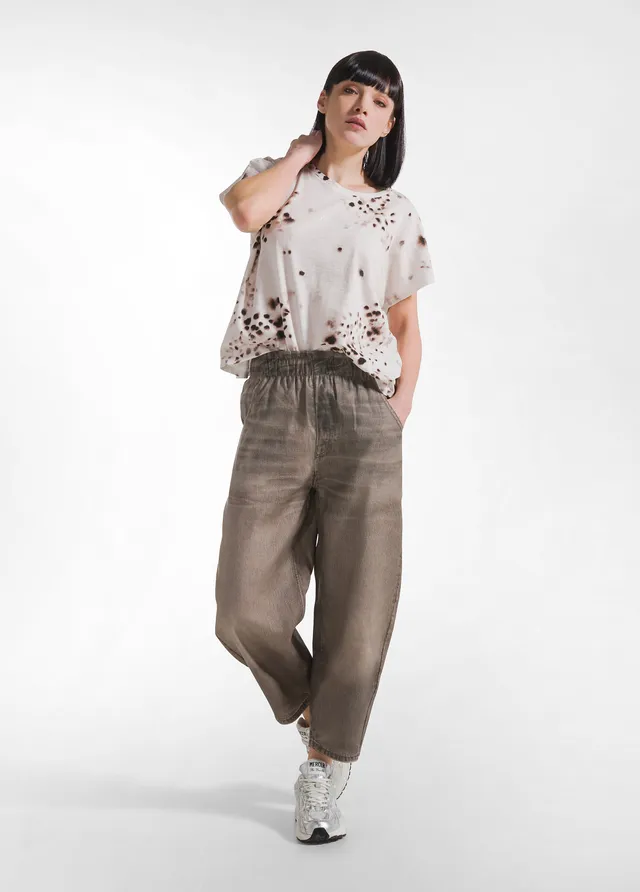deha-d42536-pantaloni-balloon-denim-effect-nero image 1
