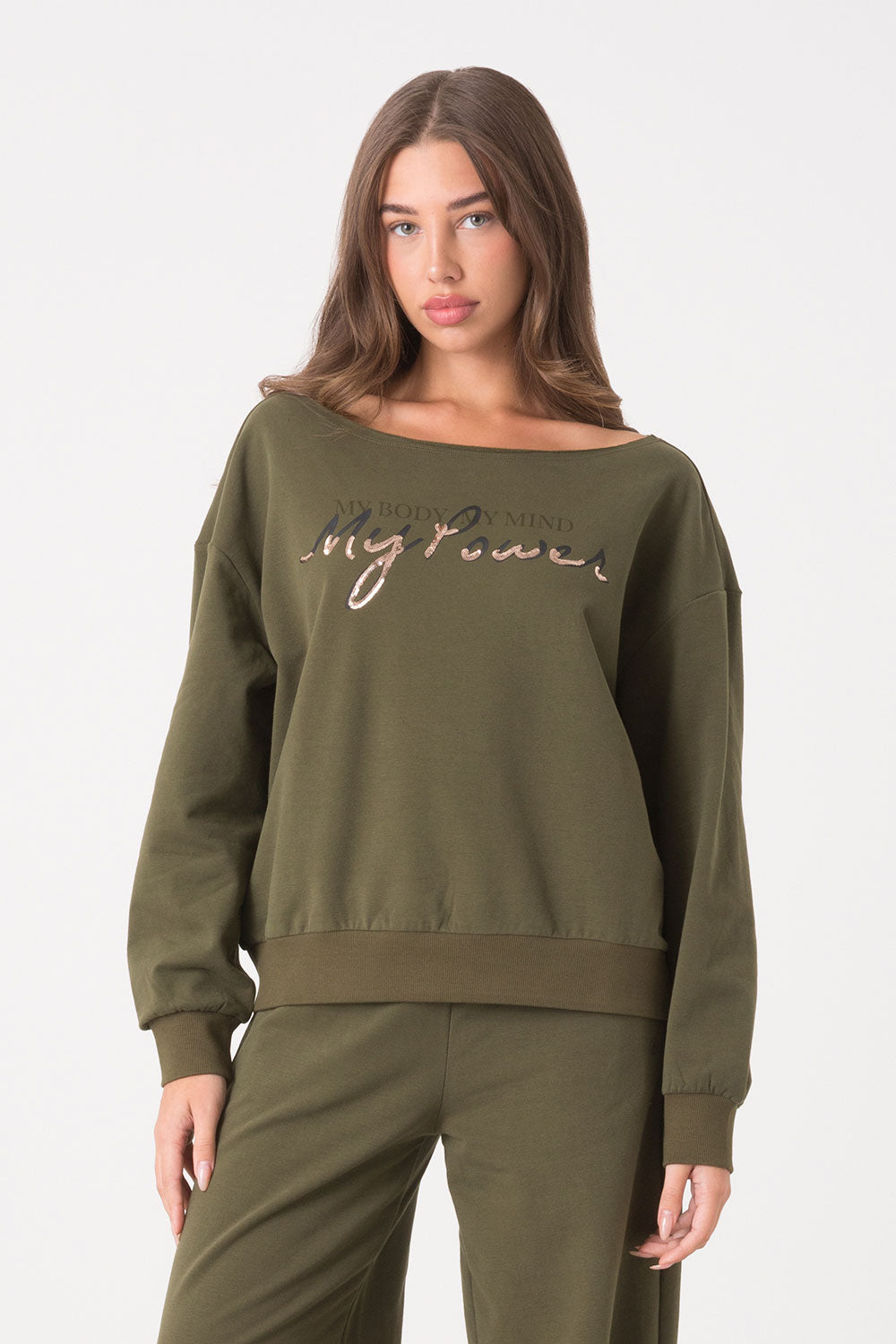 dimensione-danza-maglia-felpa-modal-stretch-donna-scollo-a-barca-animalier image 6