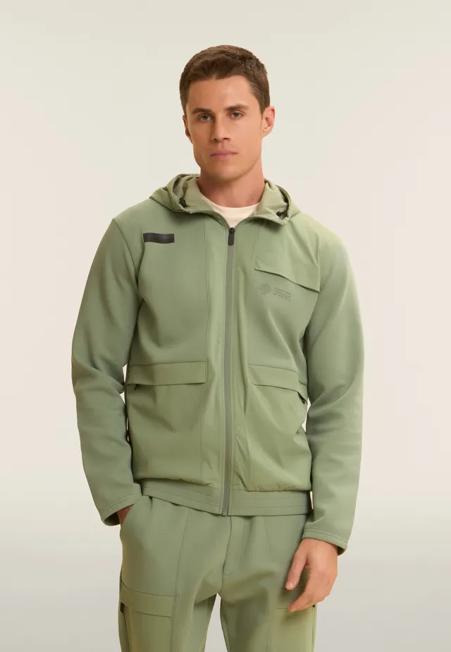 freddy-felpa-zip-cappuccio-con-inserti-nylon-rip-stop image 1
