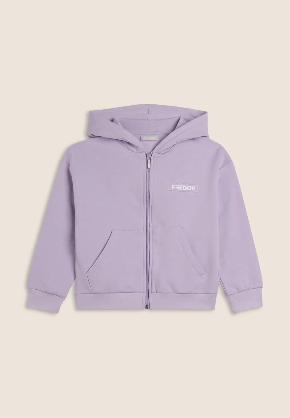 freddy-felpa-bambina-full-zip-con-cappuccio-e-logo image 1