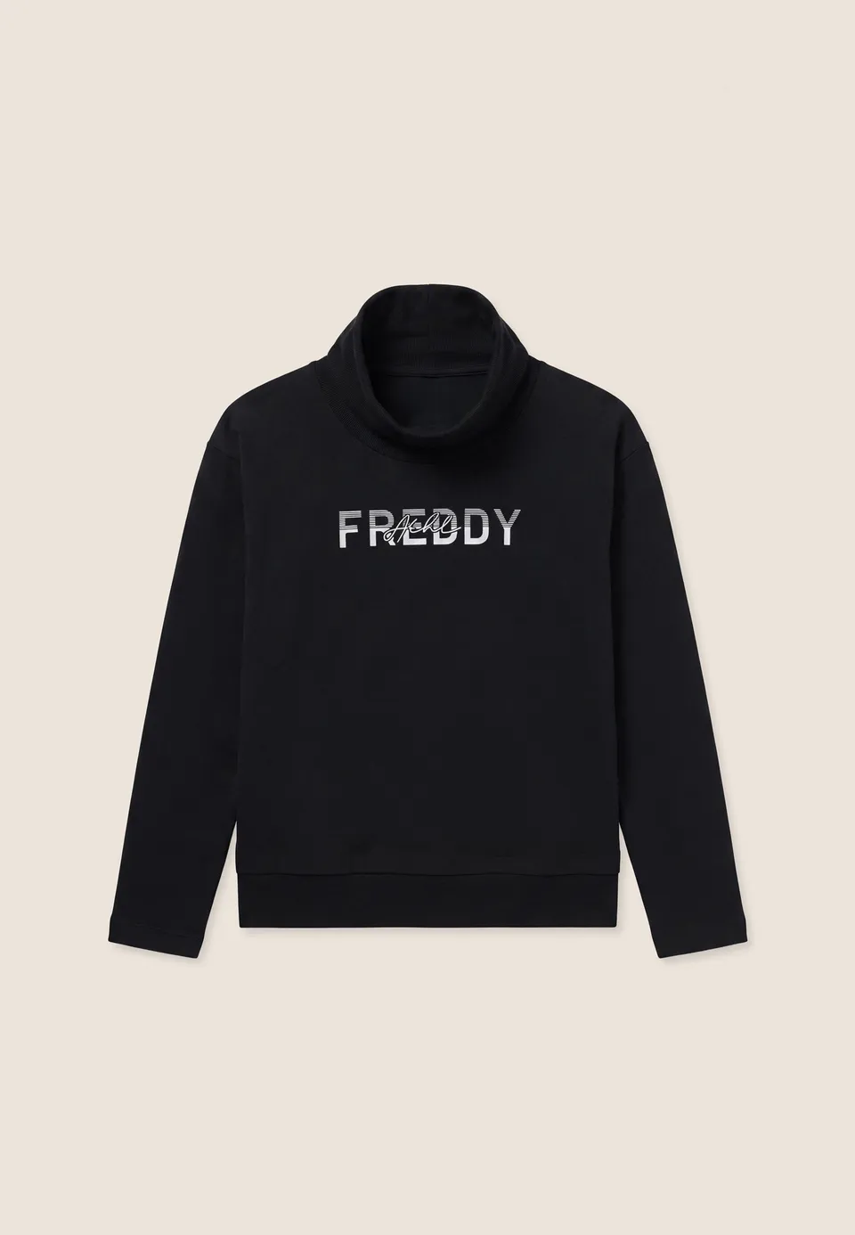 freddy-felpa-donna-collo-alto-effetto-2-in-1-in-cotone-elasticizzato image 1