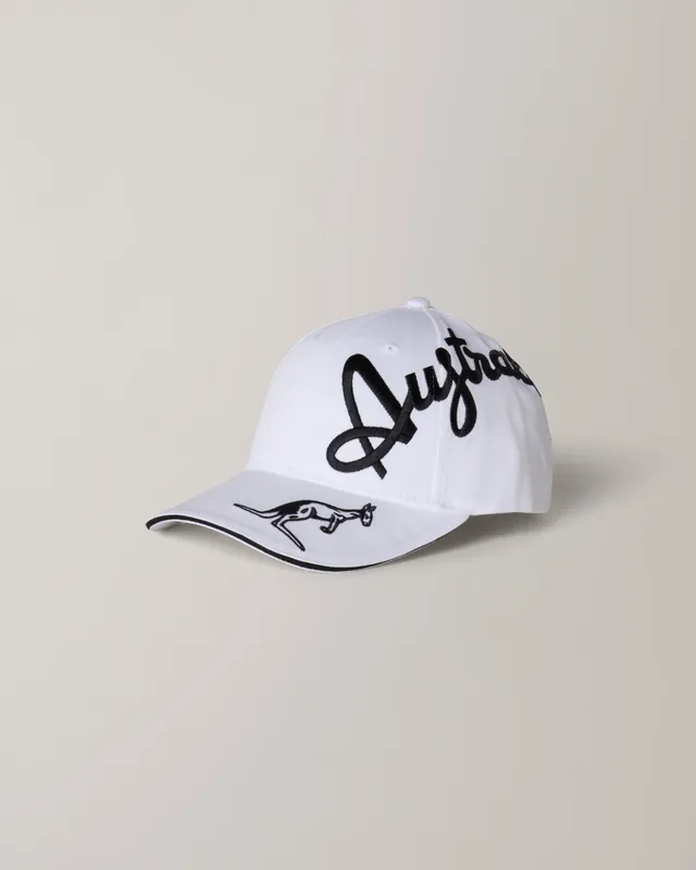australian-crossover-cap-bianco-nero-in-cotone-con-logo-ricamato image 1