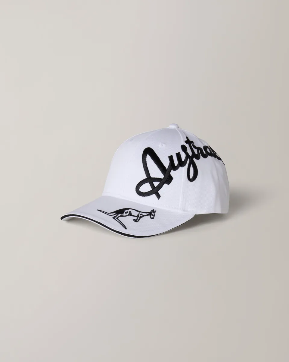 australian-crossover-cap-bianco-nero-in-cotone-con-logo-ricamato image 1