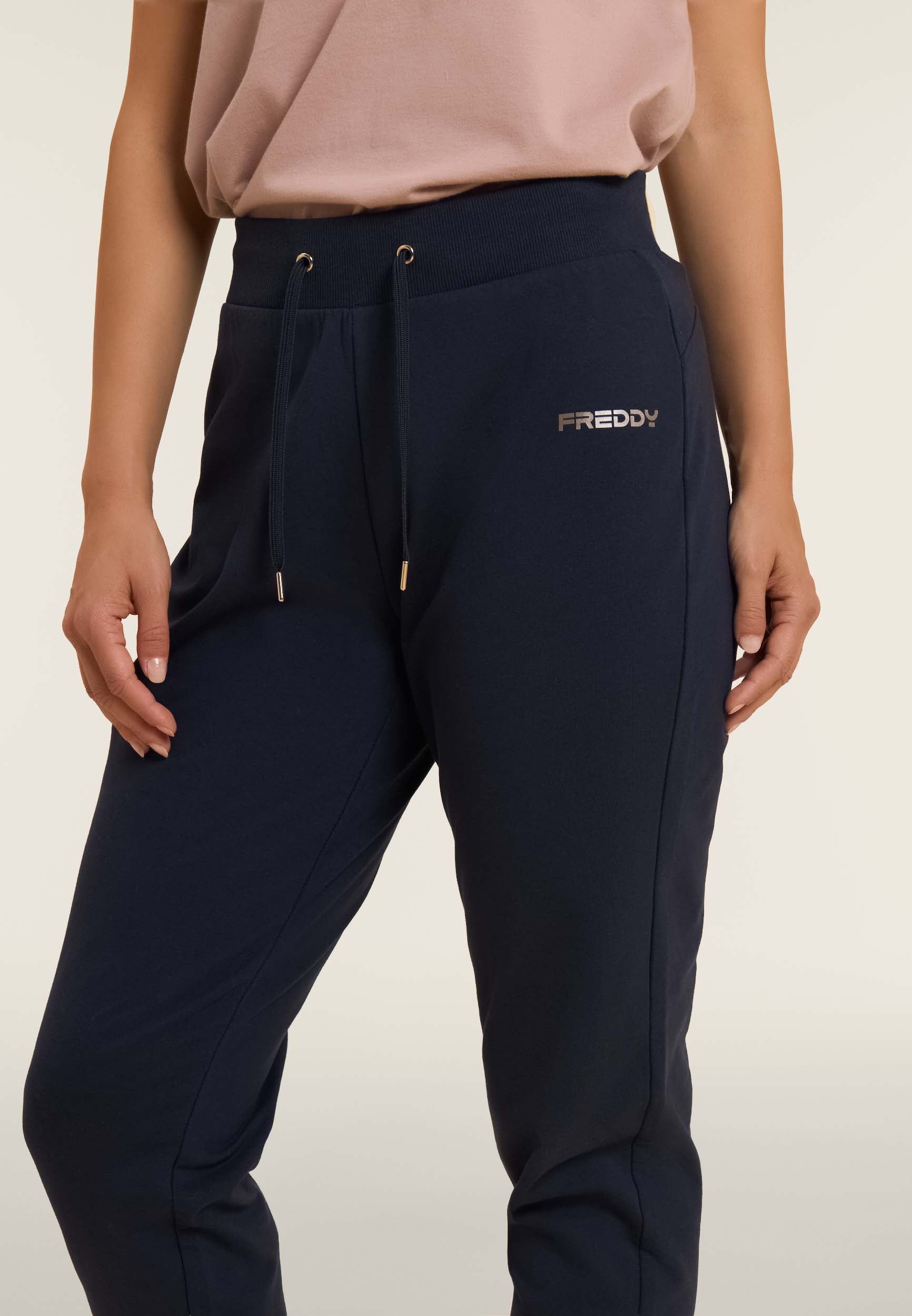 freddy-pantaloni-regular-fit-felpa-garzata-con-polsino-e-coulisse image 4
