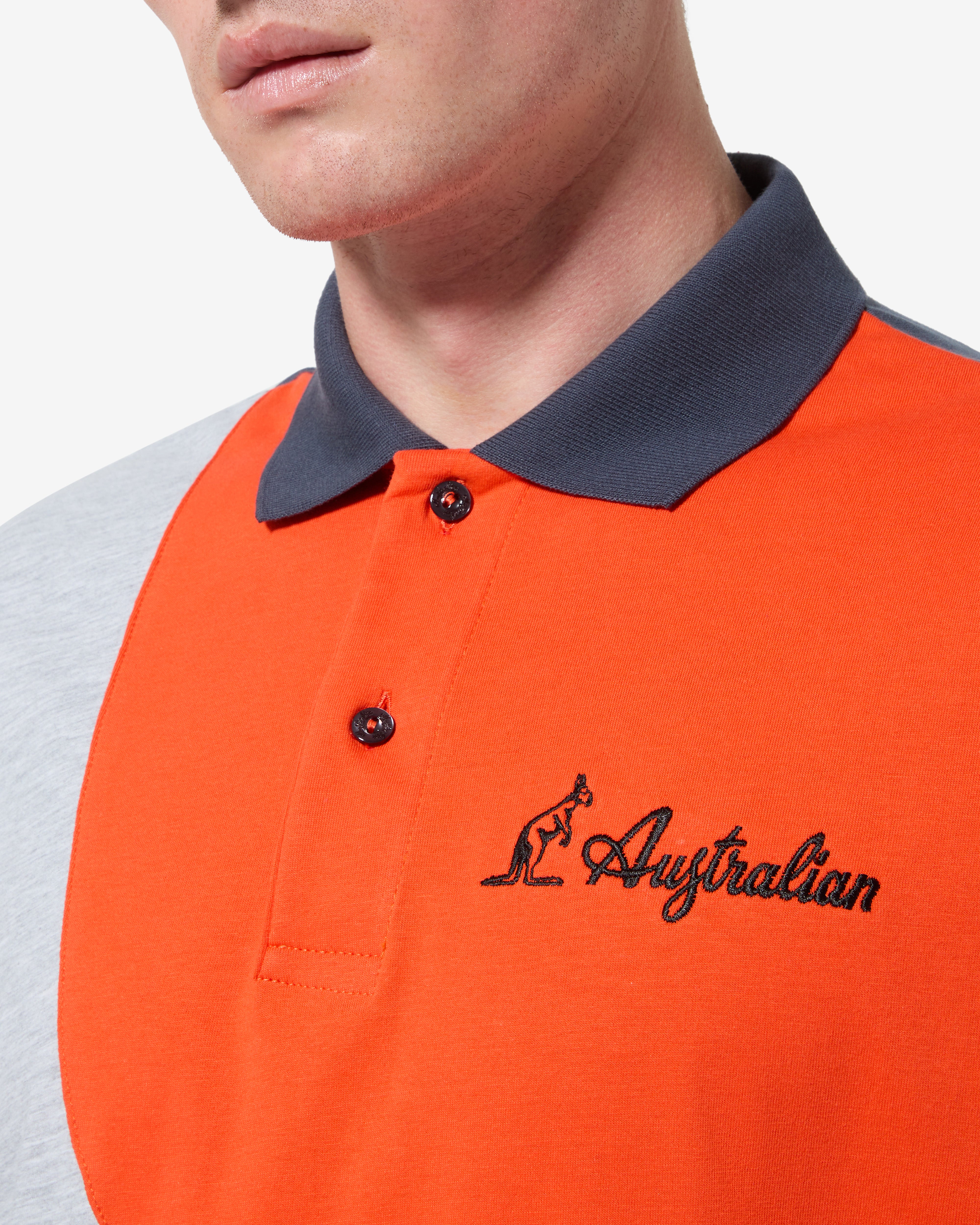 australian-anti-gravity-polo-in-cotone-grigio-titanio image 4