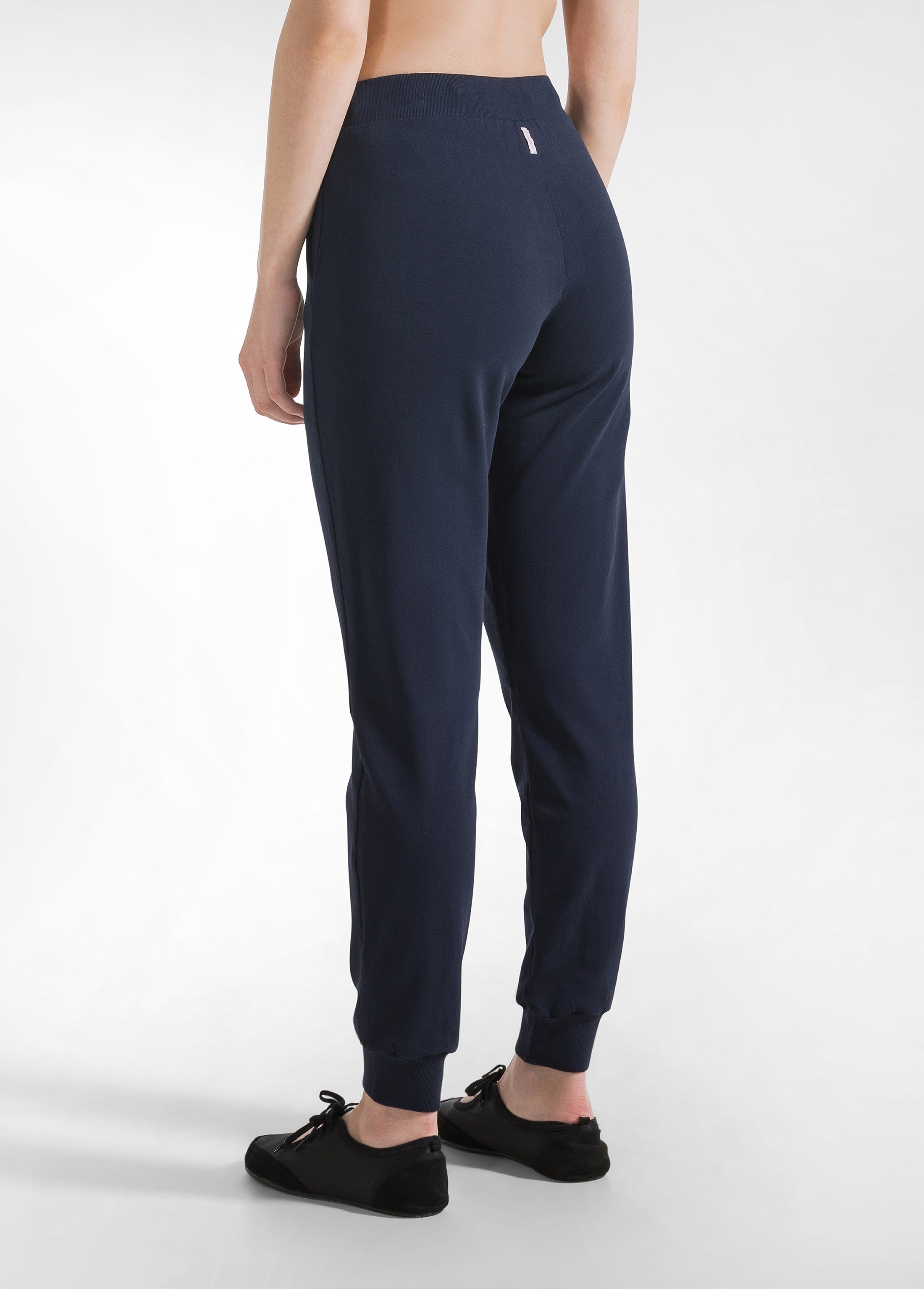 deha-jogger-con-polsino-in-felpa-leggera-blu image 3