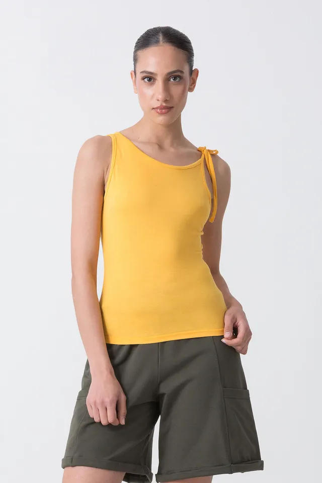 dimensione-danza-basic-top-con-nodo-canotta-jersey-cotone-aderente image 1