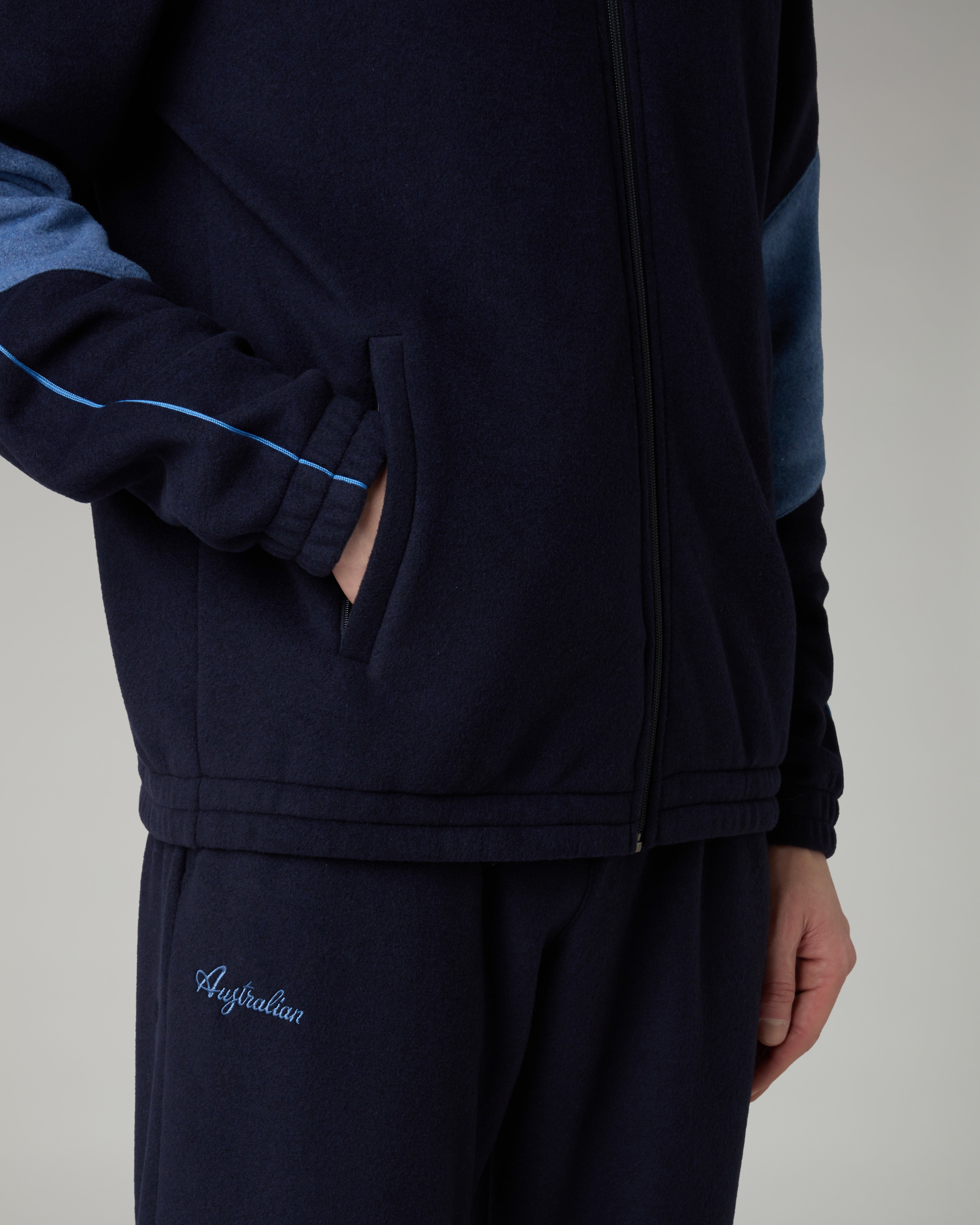 australian-color-block-softech-tracksuit-tuta-calda-blu-navy image 5