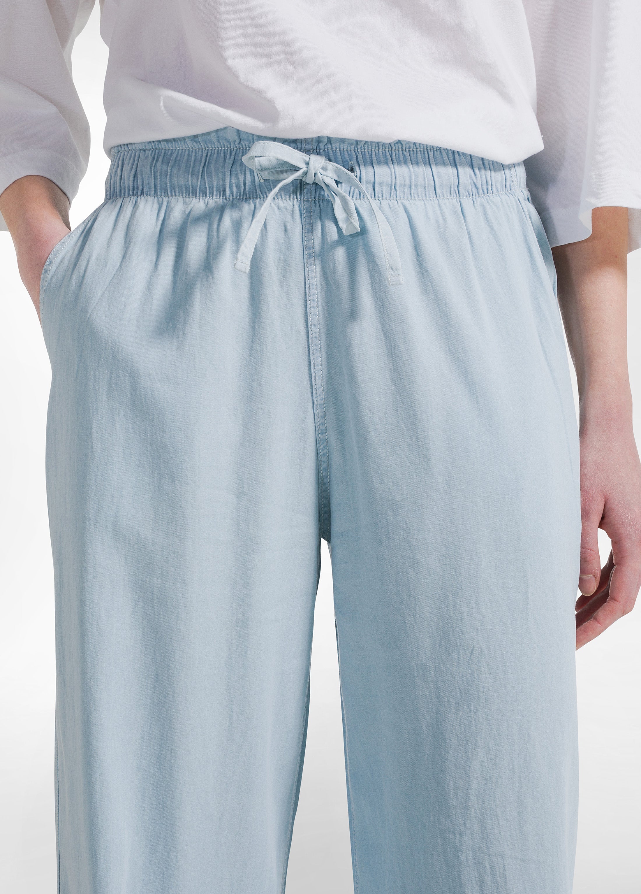 deha-pantaloni-palazzo-denim-lyocell-blu-modello-d42577 image 4
