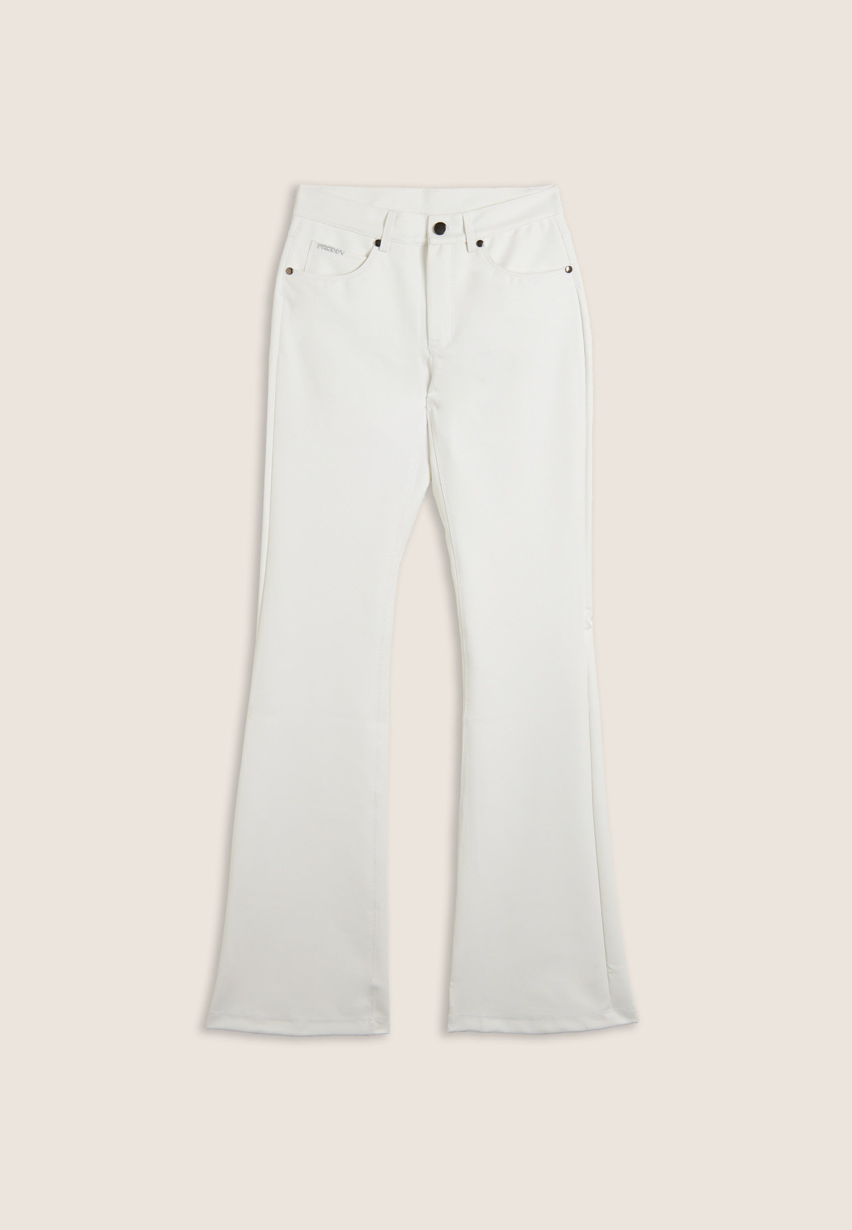 freddy-pantaloni-flare-5-tasche-in-similpelle-vita-regular image 7