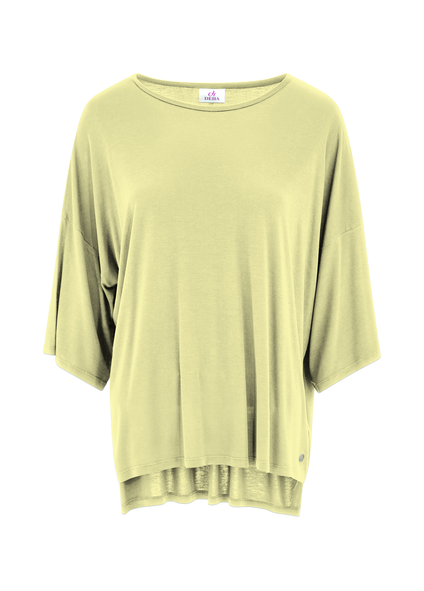 deha-t-shirt-maxi-in-viscosa-giallo-girocollo-ampio image 5