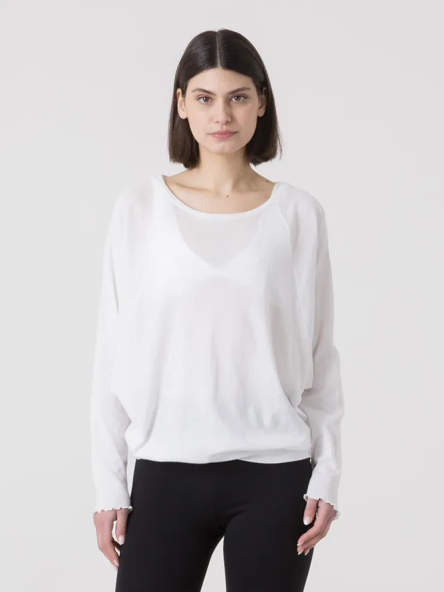dimensione-danza-maglia-donna-manica-lunga-in-cotone-scollo-rotondo image 1
