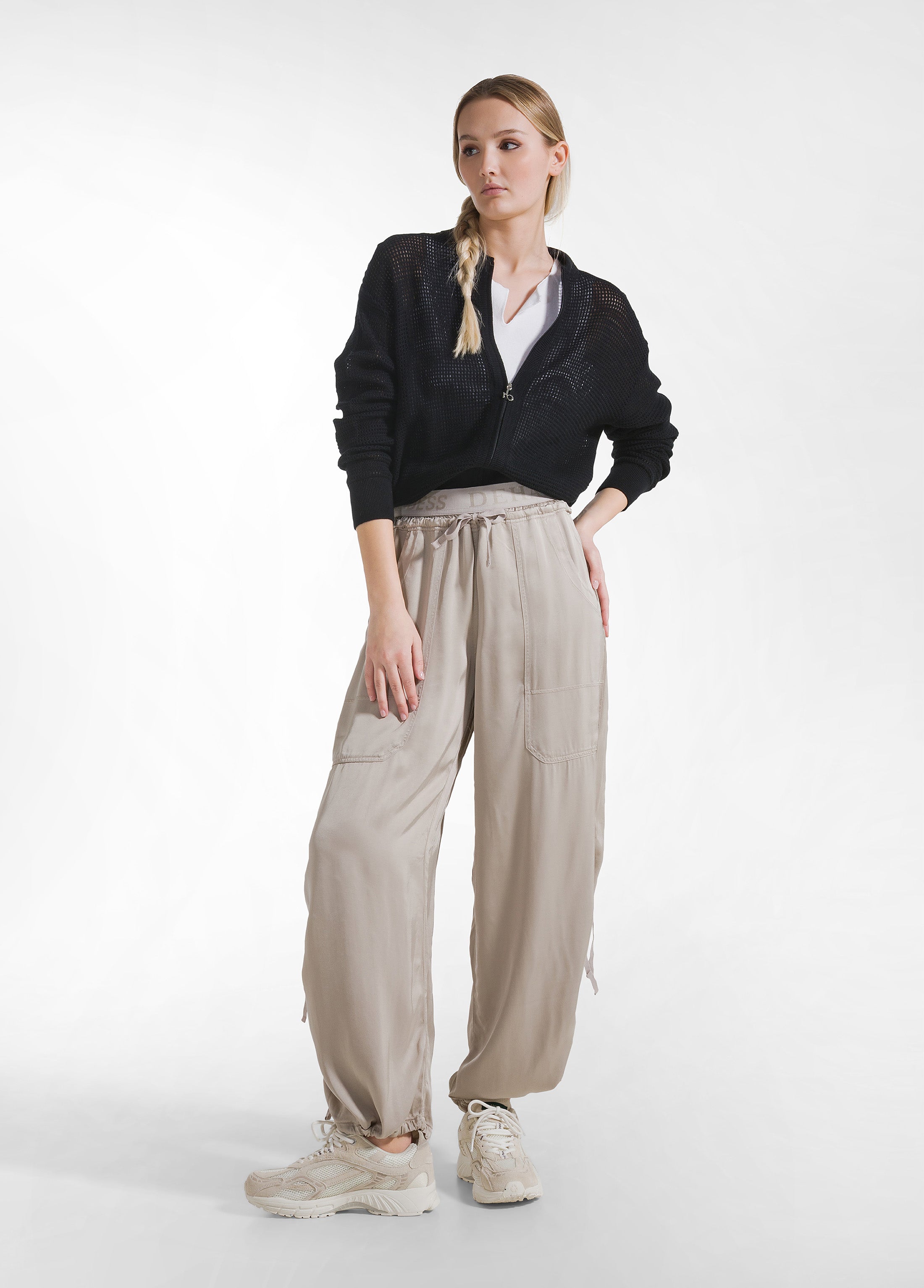deha-felpa-full-zip-in-cotone-effetto-rete-nero-made-in-italy image 4