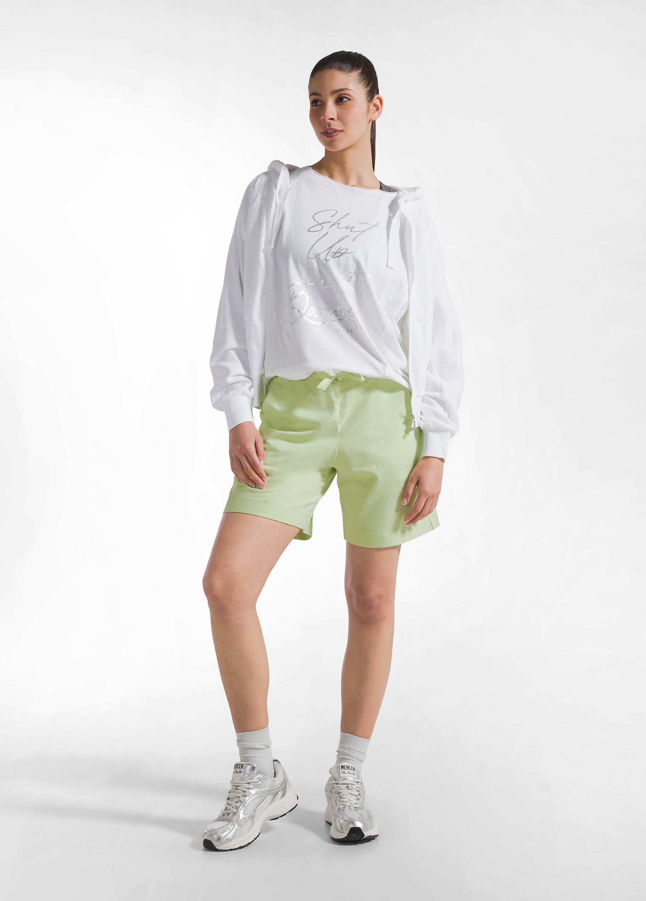 deha-shorts-in-felpa-stretch-giallo-shorts-leisurewear image 1