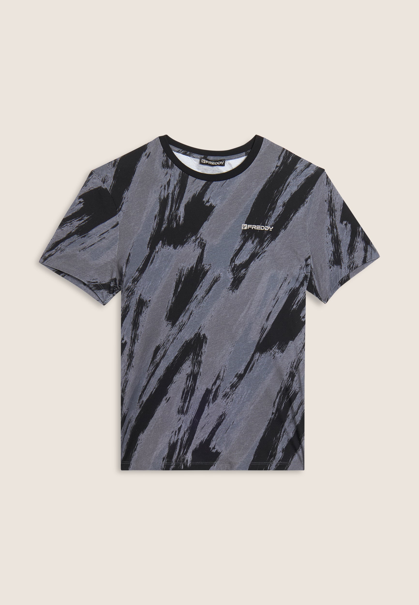 freddy-t-shirt-uomo-cotone-stampa-pennellata-all-over image 5
