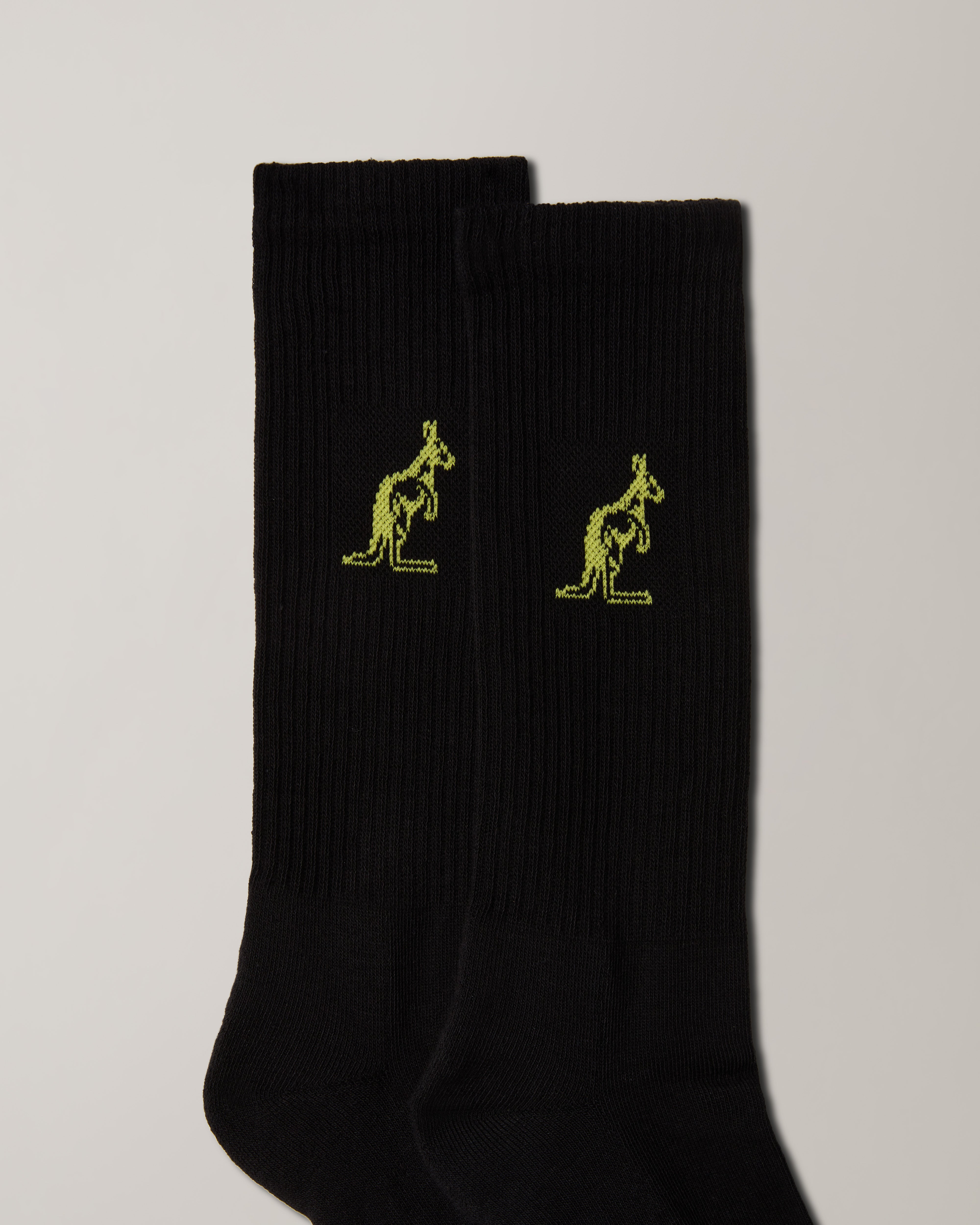 australian-cotton-socks-essential-nero-giallo-vivo image 2