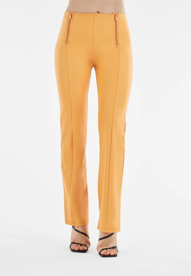 freddy-wr-up-pantaloni-wide-leg-vita-alta-doppia-zip-in-similpelle image 1