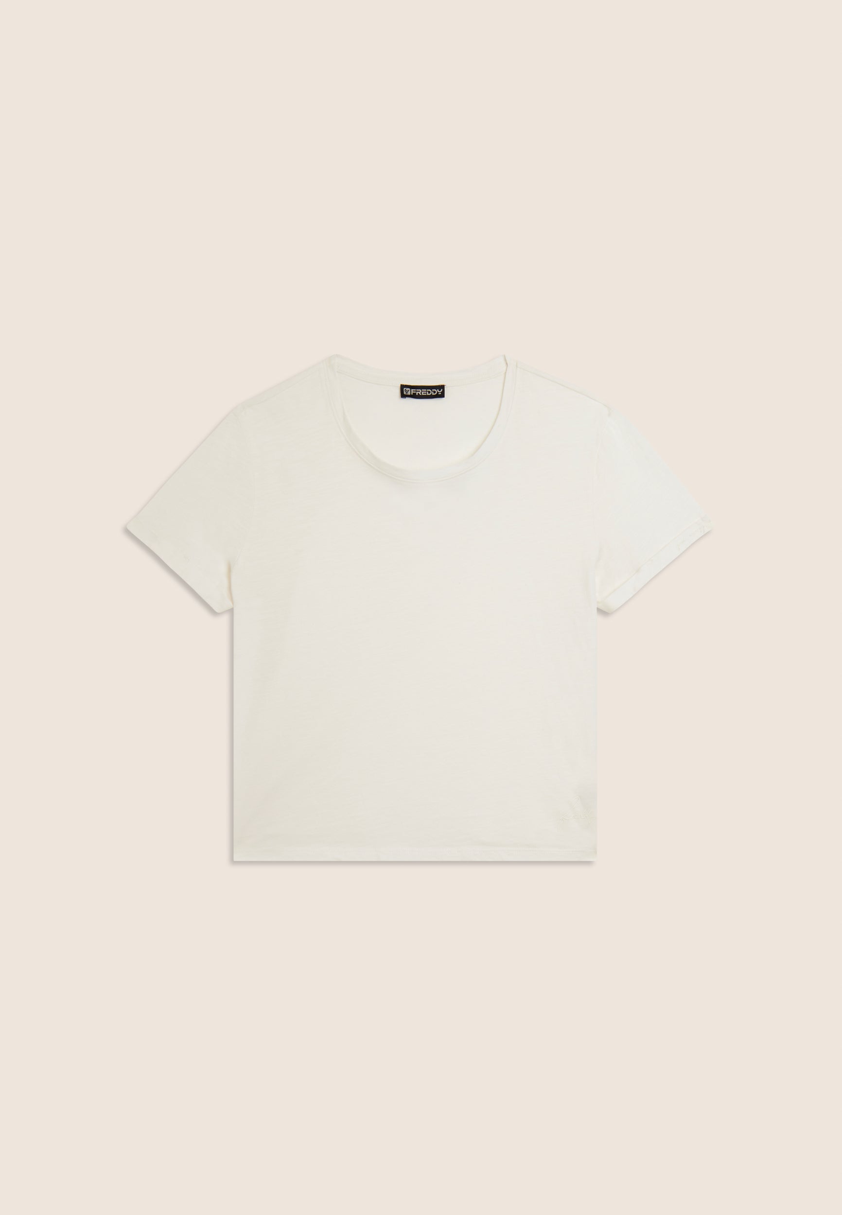 freddy-t-shirt-cropped-in-jersey-fiammato-con-risvolto-maniche image 5