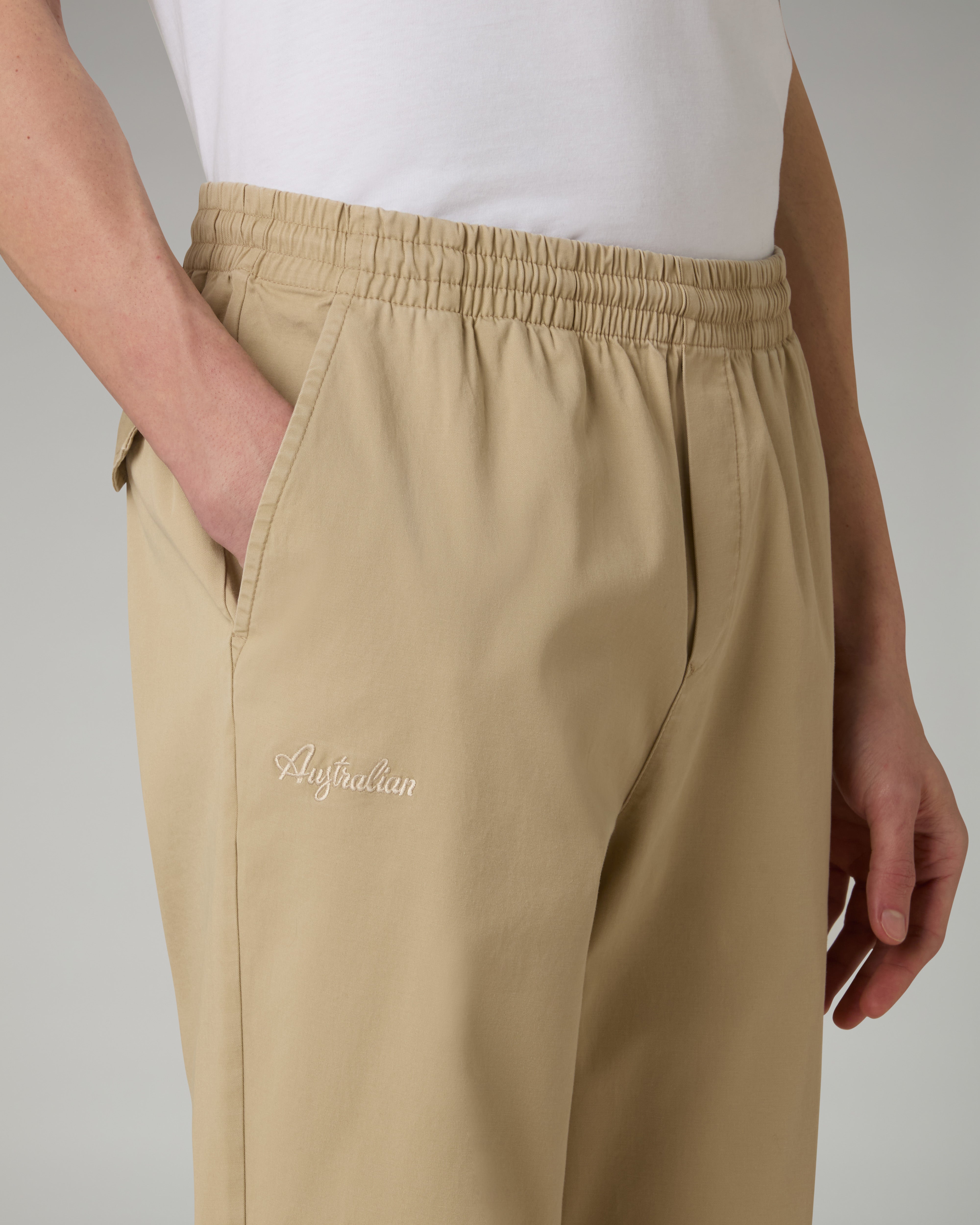 australian-doric-track-pant-pantalone-sportswear-in-cotton-twill-kaki-made-in-it image 5
