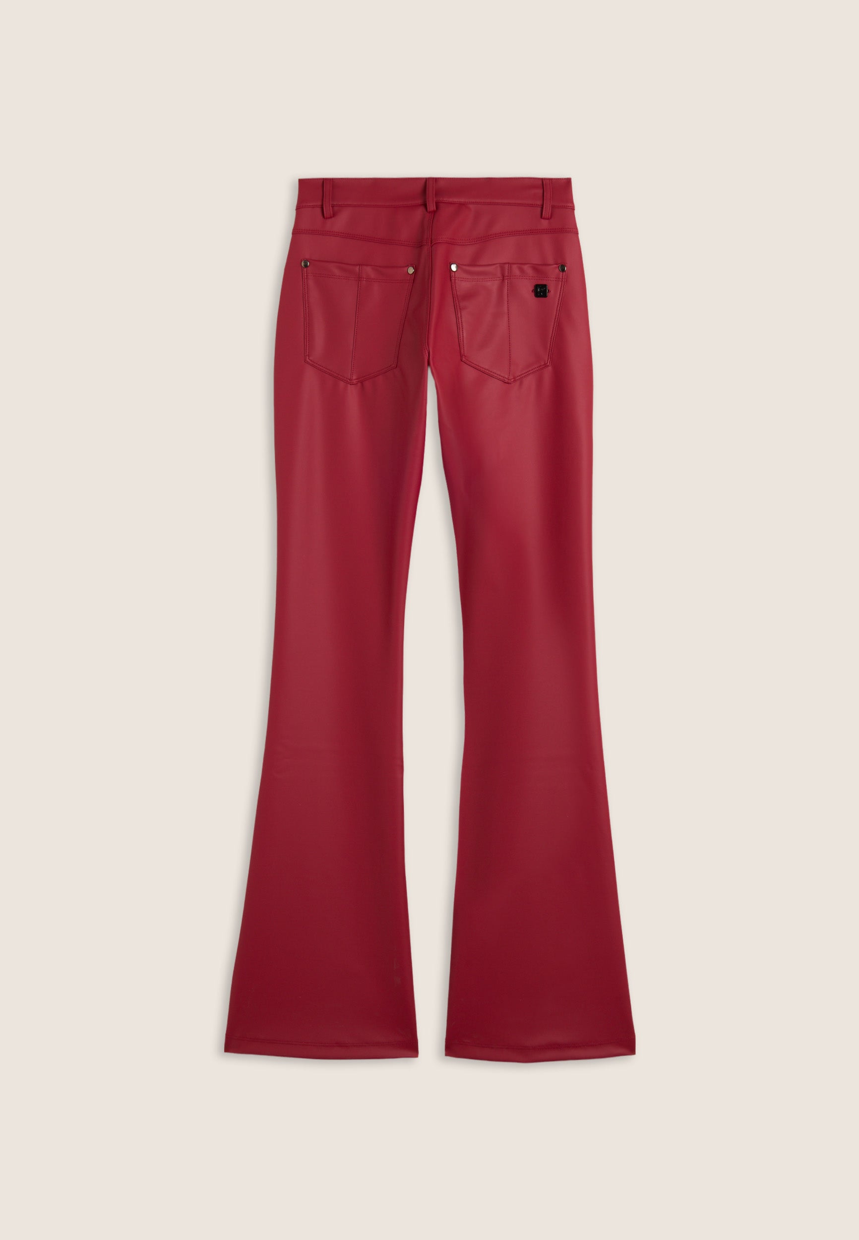 freddy-pantaloni-flare-5-tasche-in-similpelle-vita-regular image 5