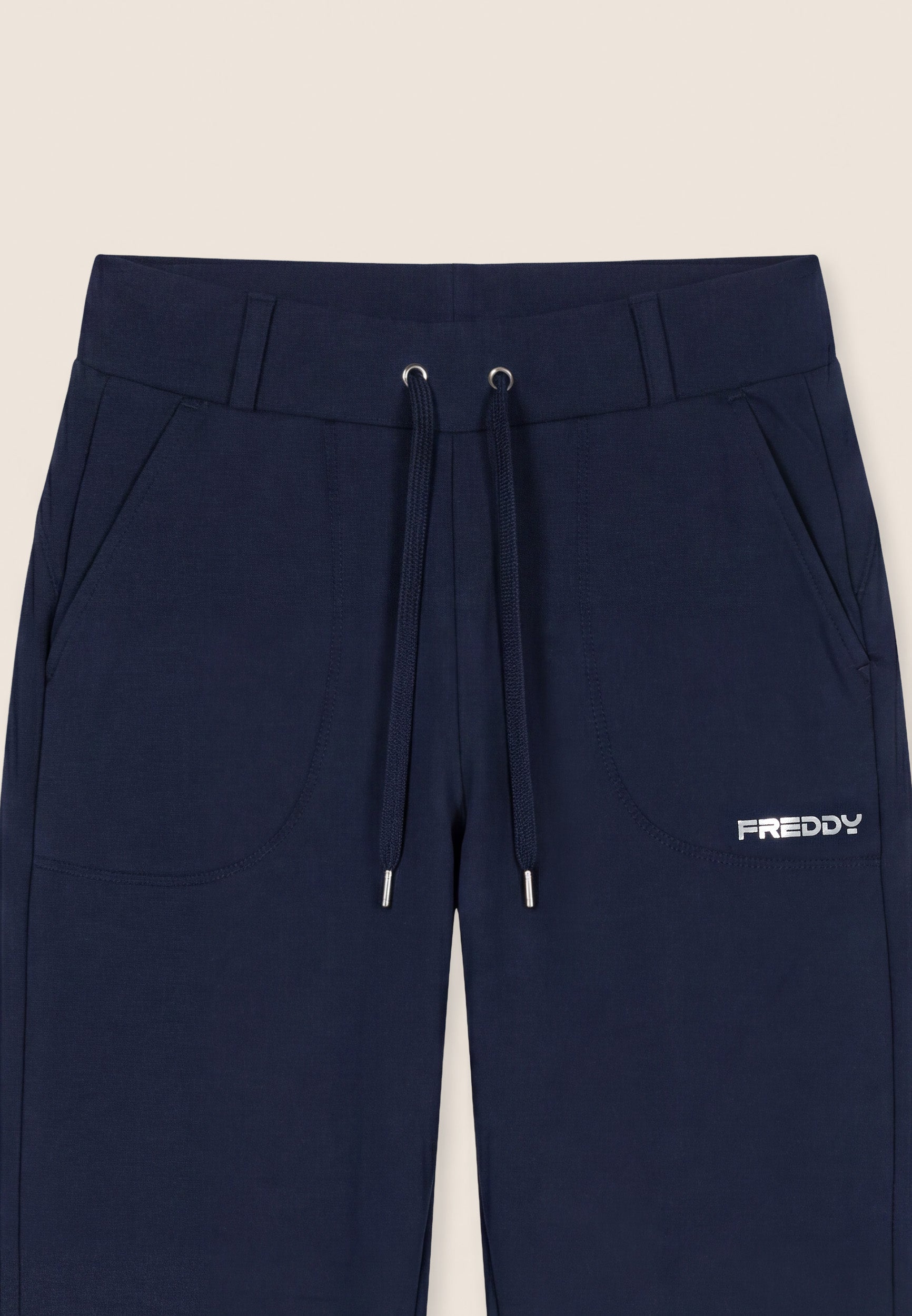 freddy-jogger-donna-con-tasche-applicate-e-fondo-a-polsino image 3