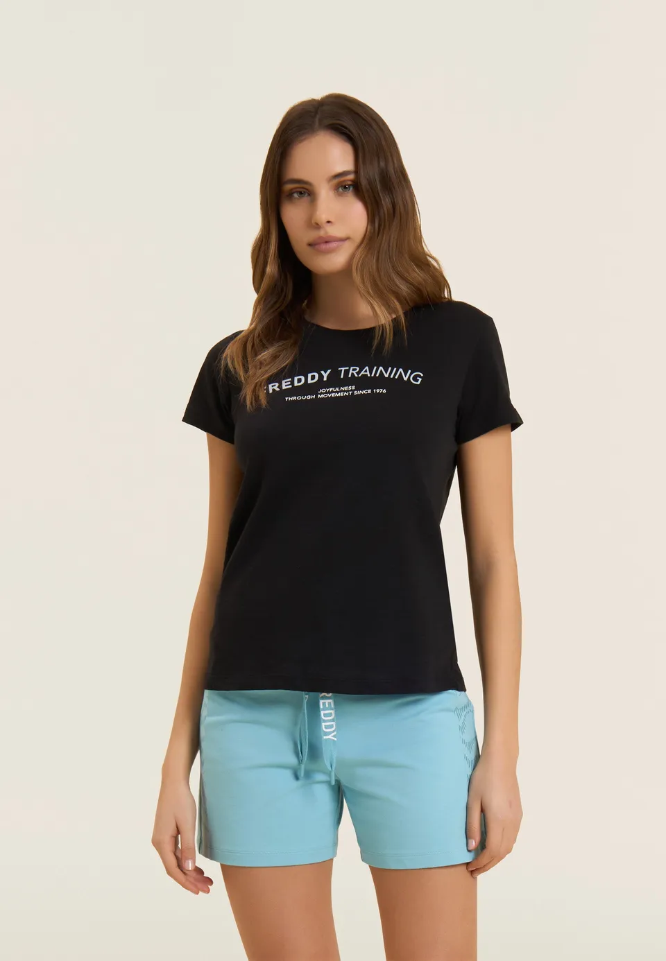 freddy-t-shirt-training-donna-jersey-fiammato-con-grafica-glitter image 1